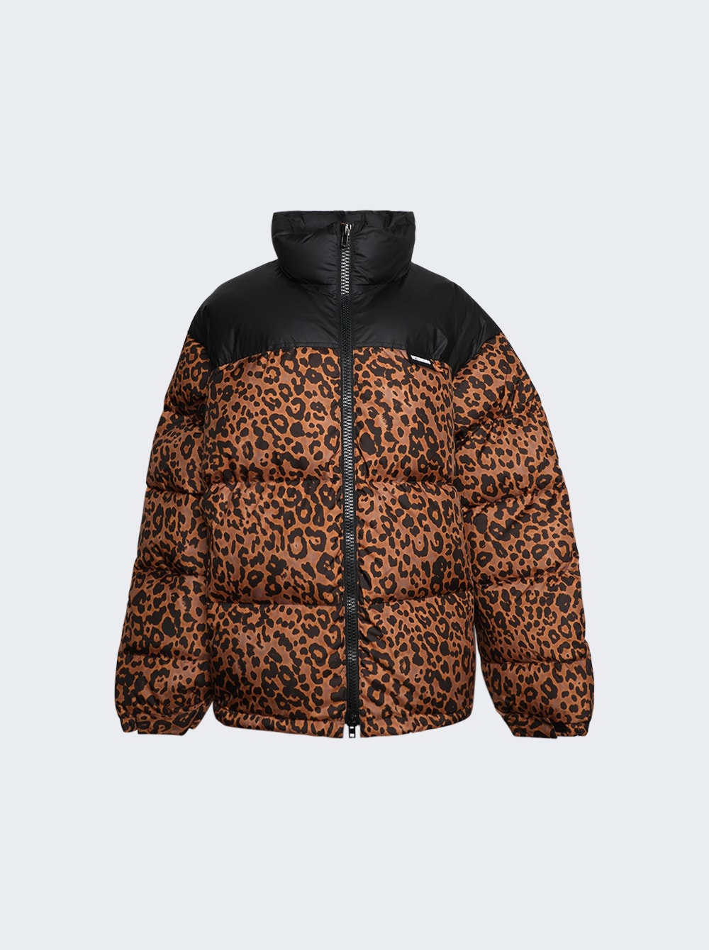 Logo Puffer Jacket Leopard - 1