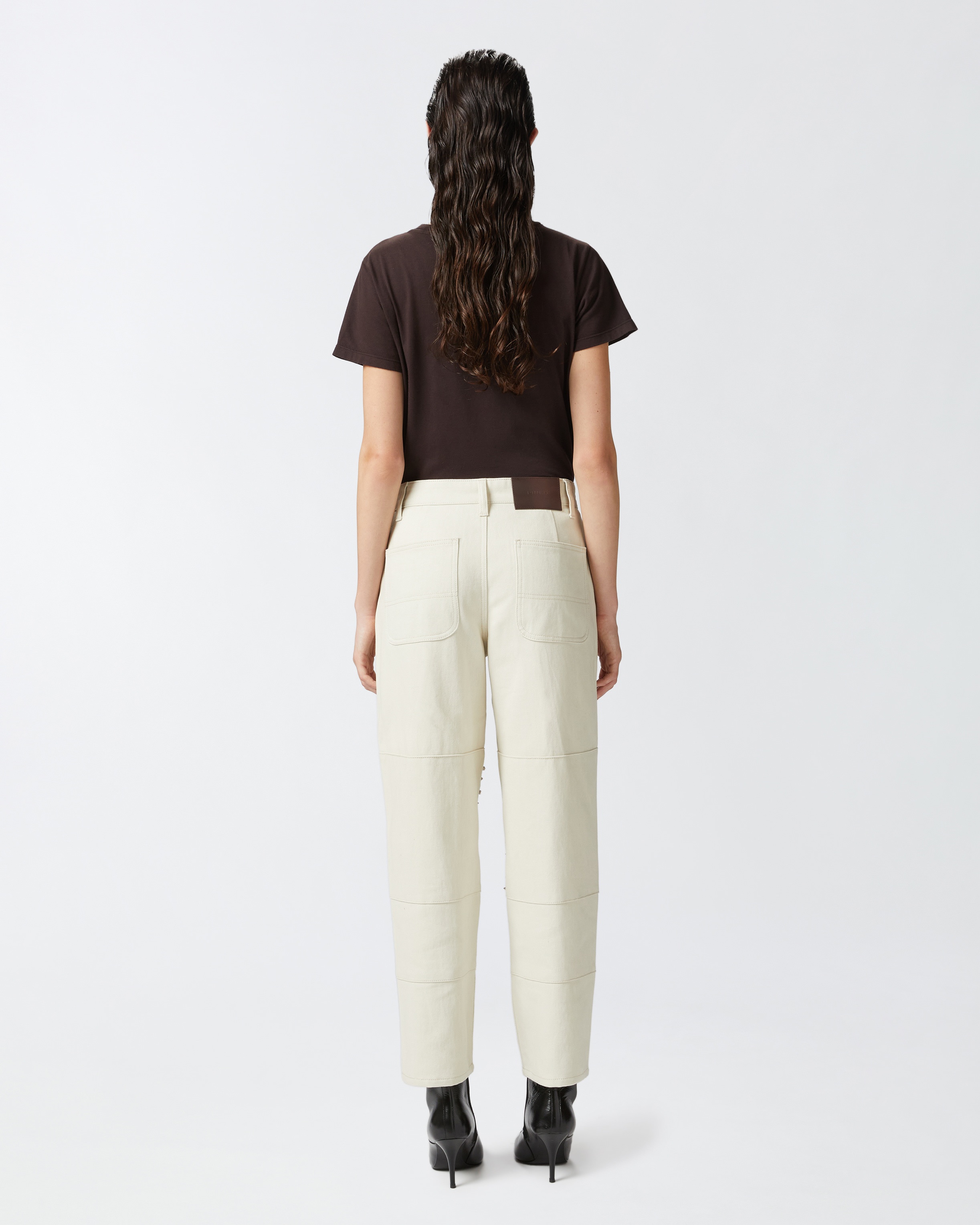 COTTON BULL TROUSERS WITH POINTED STUDS - 4