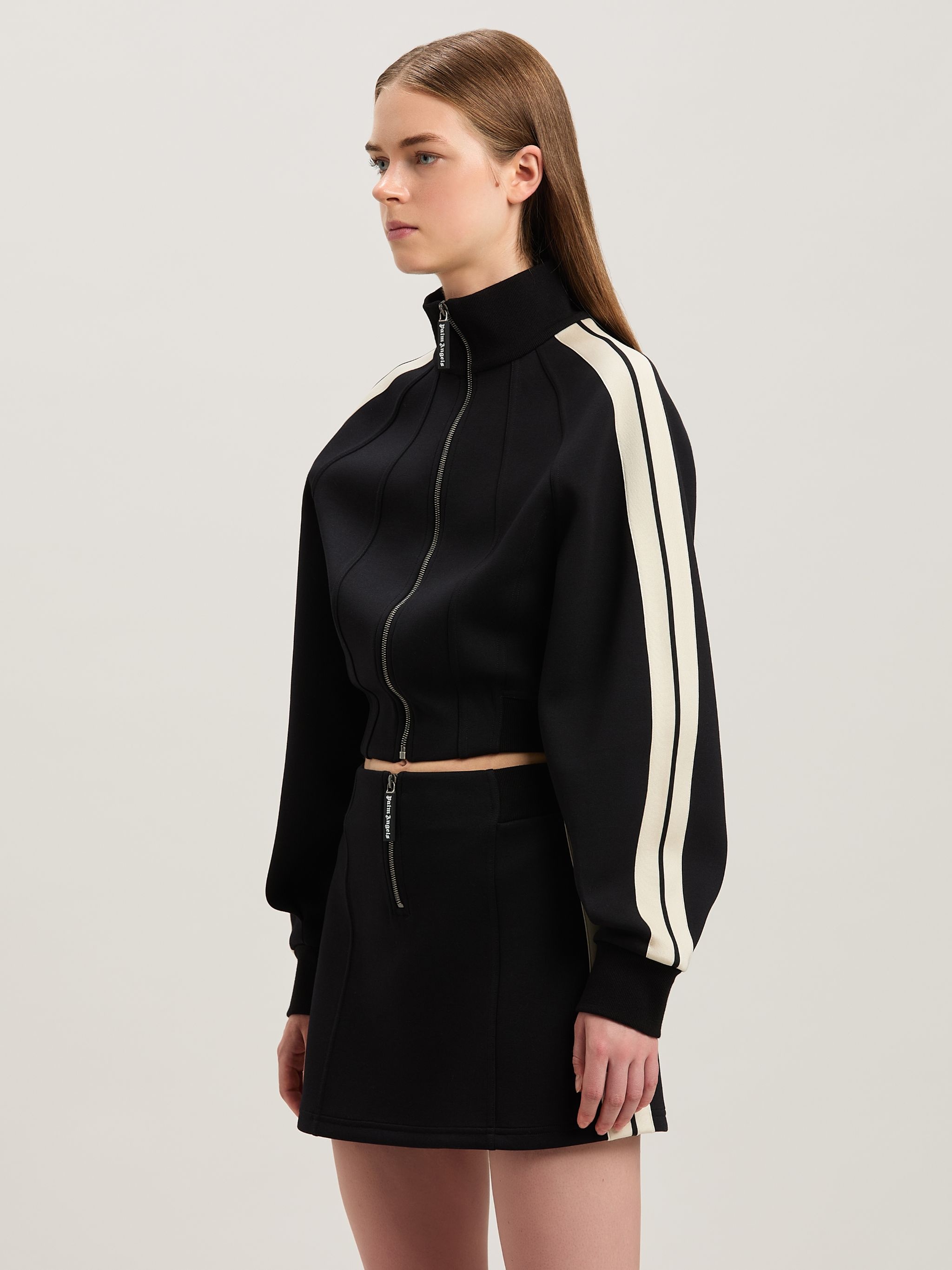 Neoprene cropped track jacket - 4