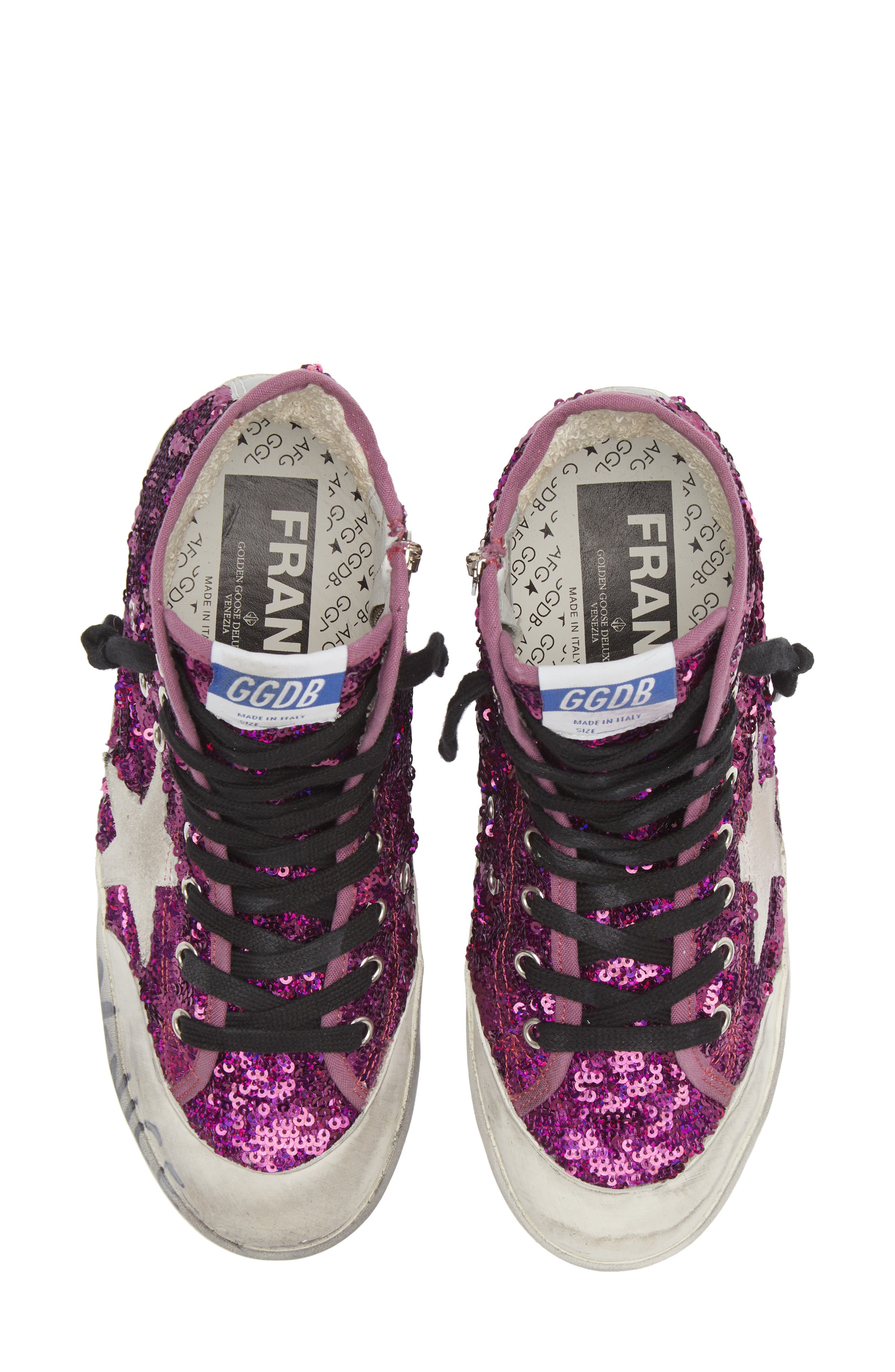 Golden Goose Francy Penstar Sequin High Top Sneaker in Purple Paillettes at Nordstrom - 5