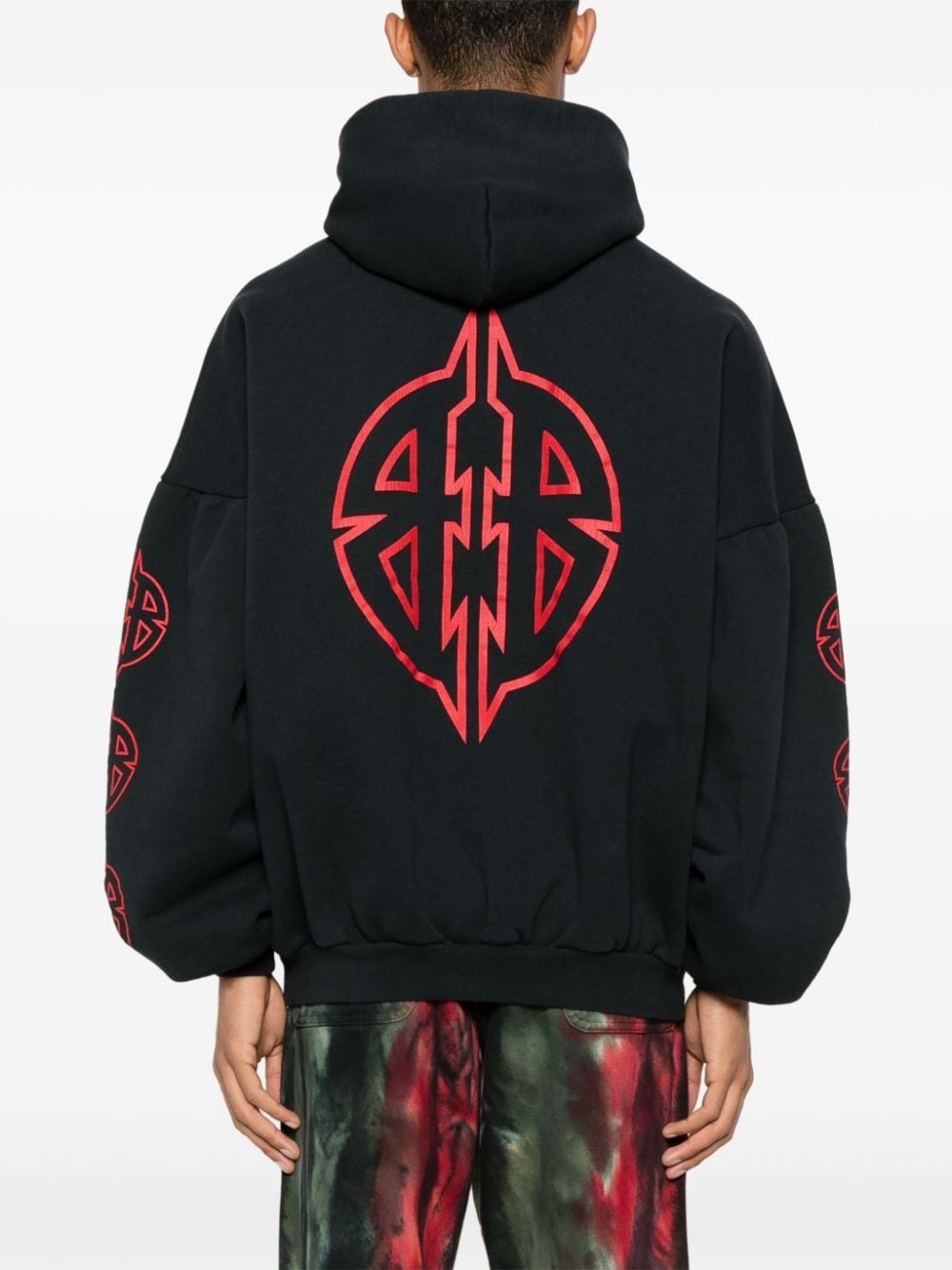 graphic-print cotton hoodie - 5