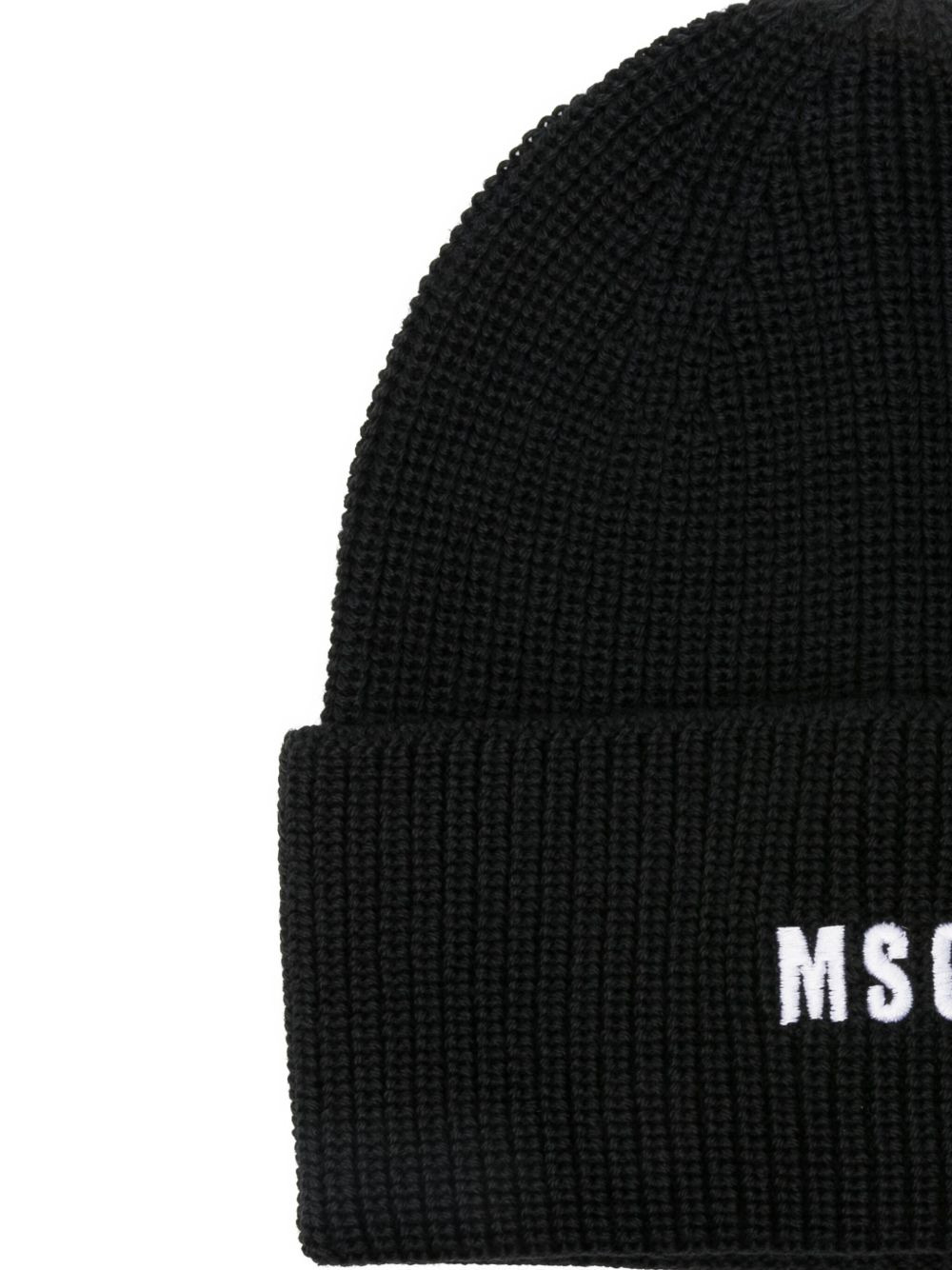 logo-embroidered ribbed beanie - 3