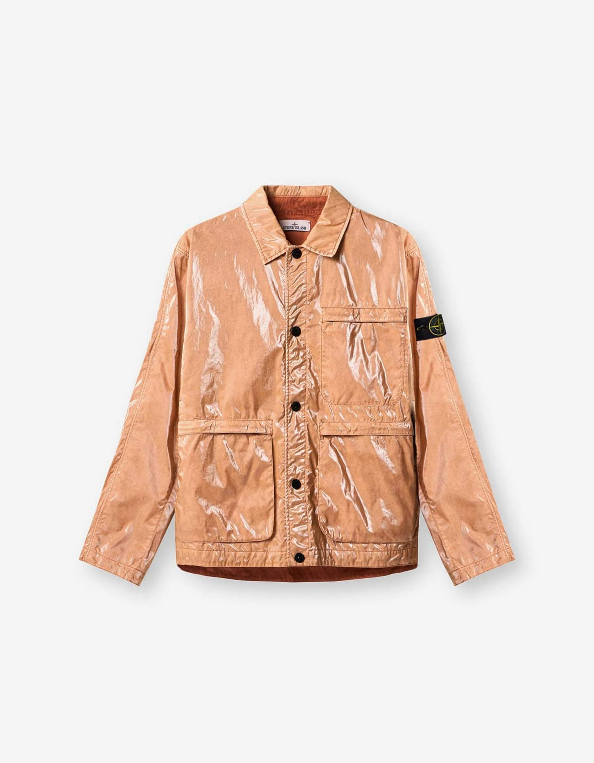 Stone Island Mussola Prismatica ‘Pietra’ Brown Coach Jacket - 1