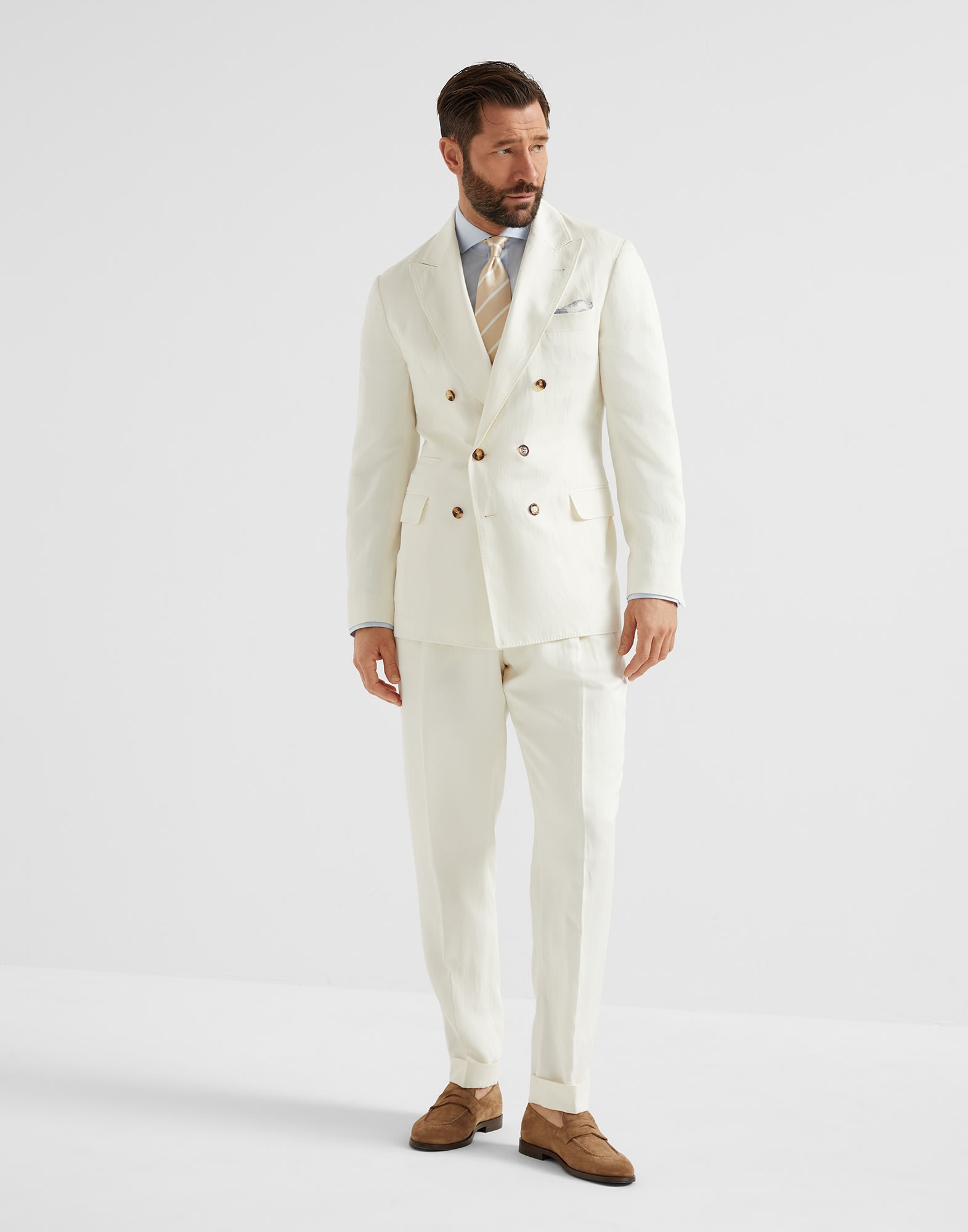 Twill slim fit shirt with spread collar - 5