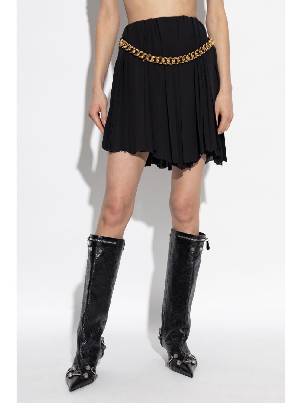 chain pleated skirt - 3