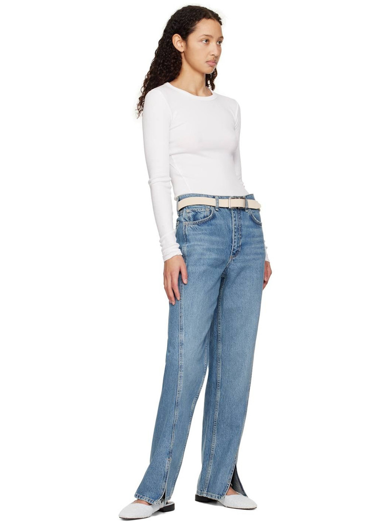 rag & bone Blue Moto Astra Slingback Slippers outlook