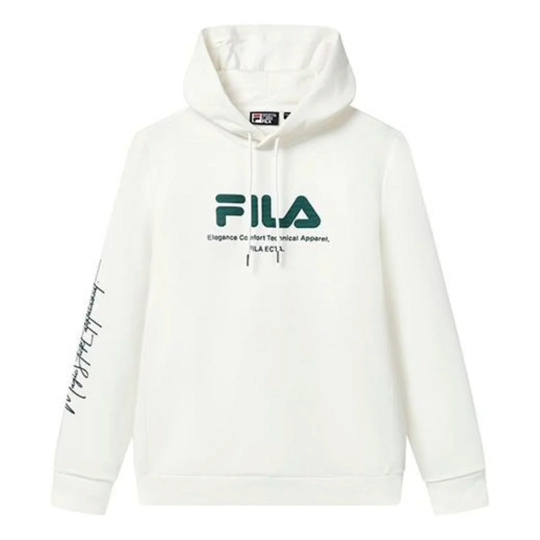 FILA Logo Graphic Hoodie 'White Green' F11M319206F-WT - 1