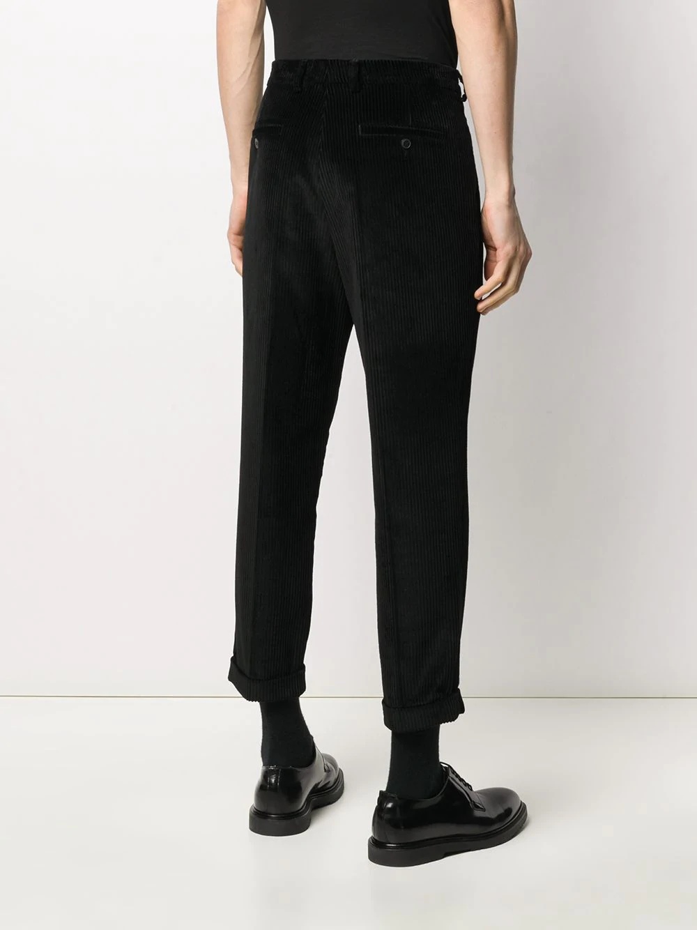 corduroy tapered trousers - 4