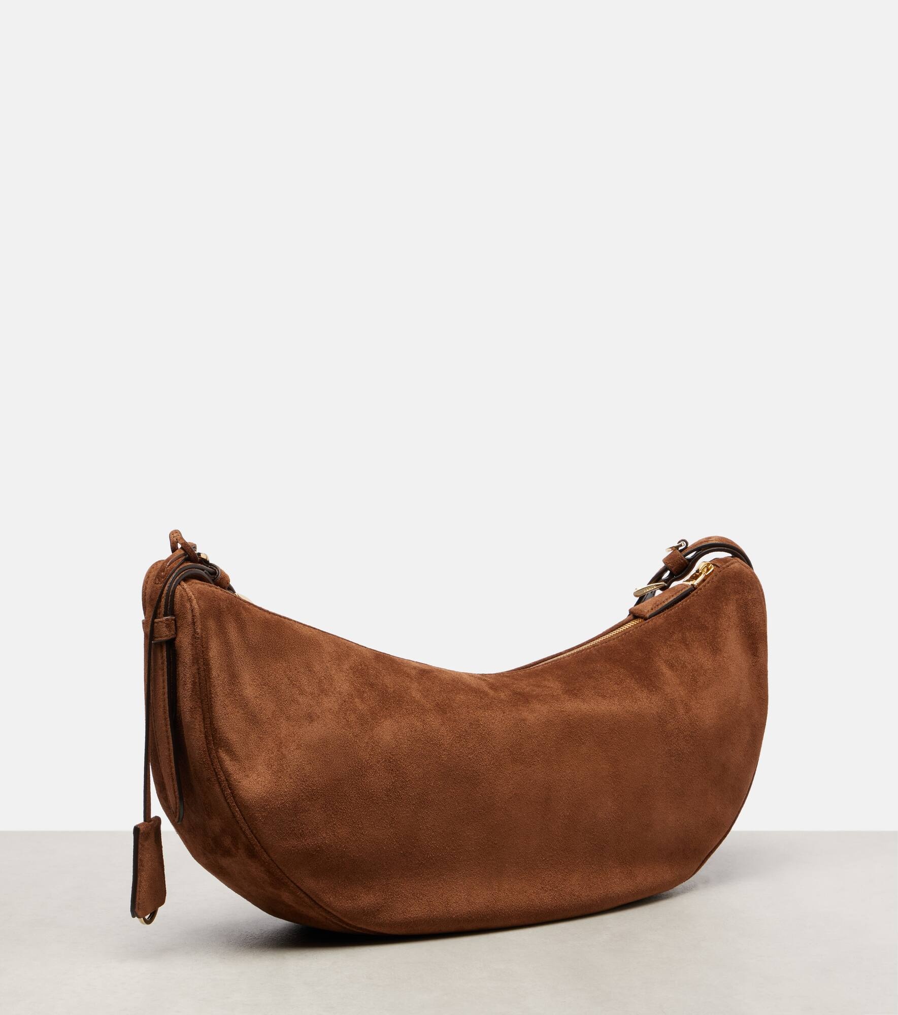 Prada Demi-Lune Large suede shoulder bag - 4
