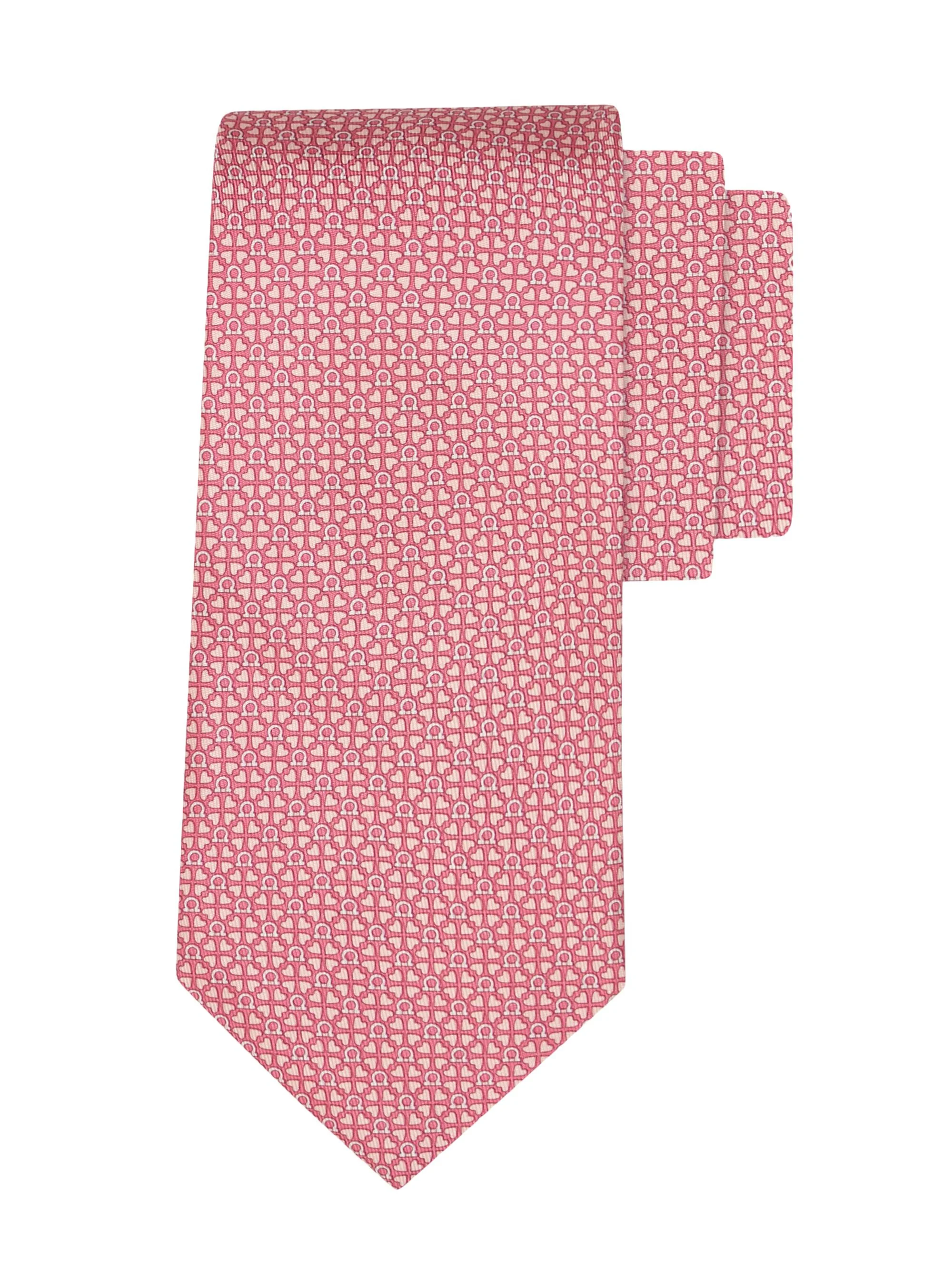 Men's Ada Gancio Woven Silk Tie - Rosa - 1