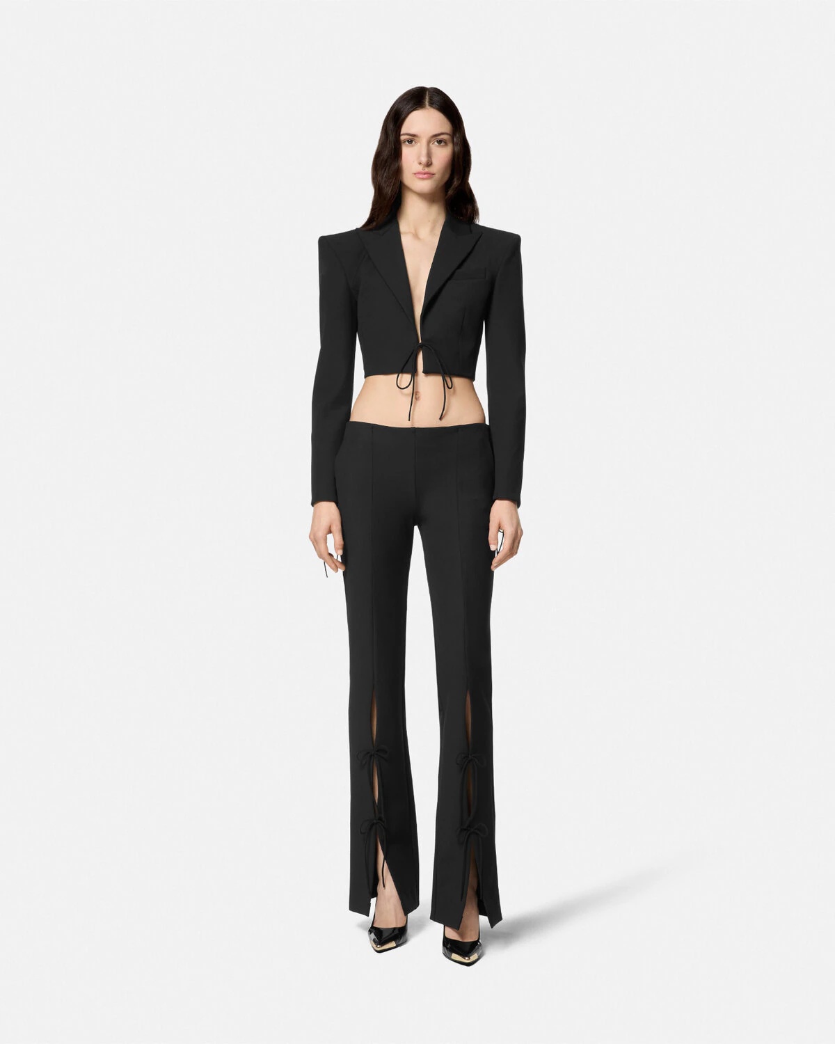 Lace-Up Flared Pants - 2