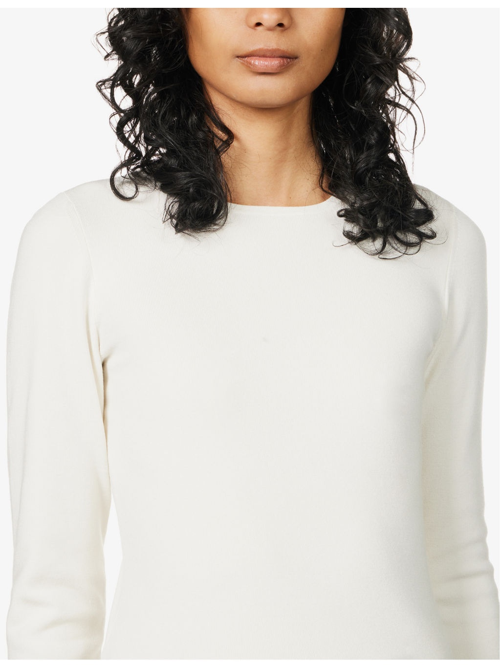 Round-neck stretch-silk jumper - 5