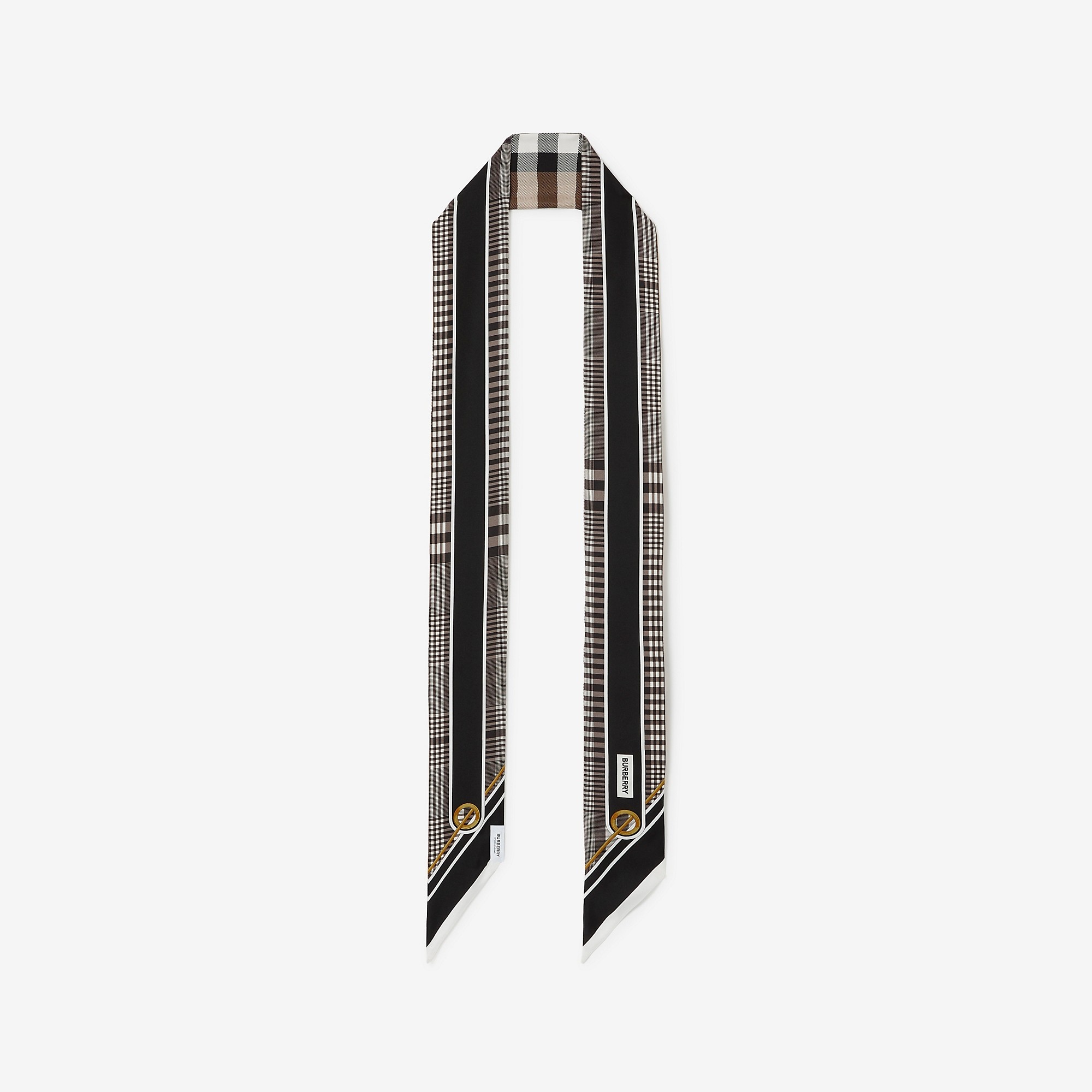 Burberry Check Print Silk Skinny Scarf | burberry | REVERSIBLE
