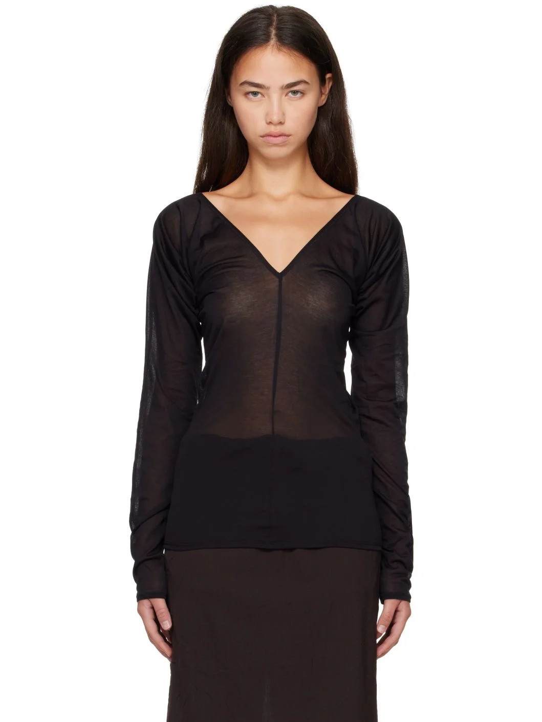 Black Cheer V Neck Blouse - 1
