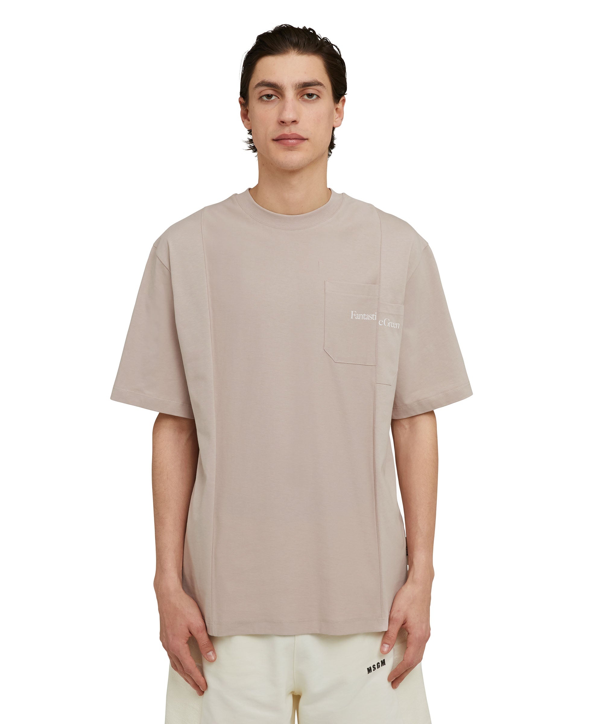 Organic cotton crewneck t-shirt from the MSGM Fantastic Green Capsule - 3