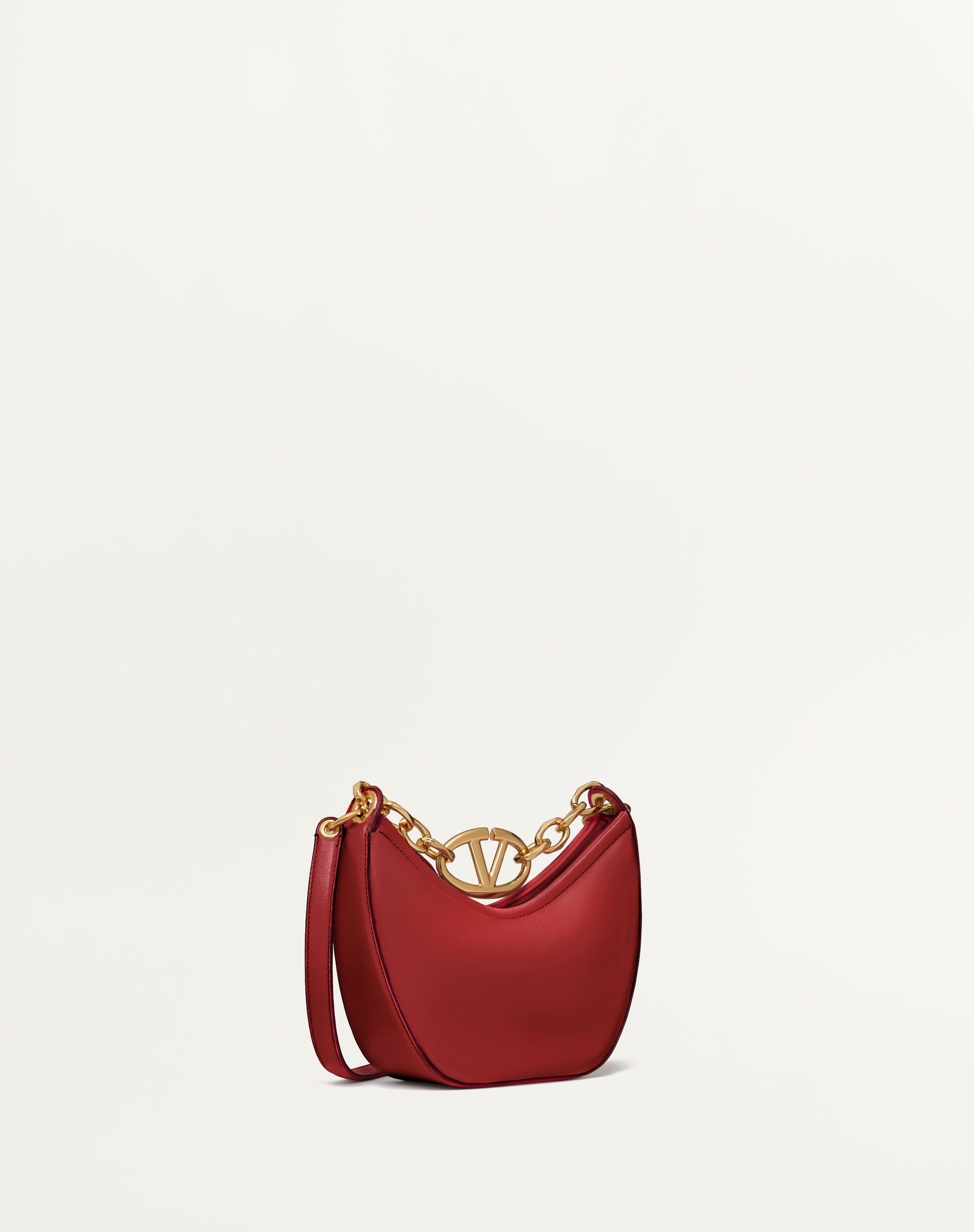 VLOGO MOON MINI HOBO BAG IN NAPPA LEATHER WITH CHAIN - 2