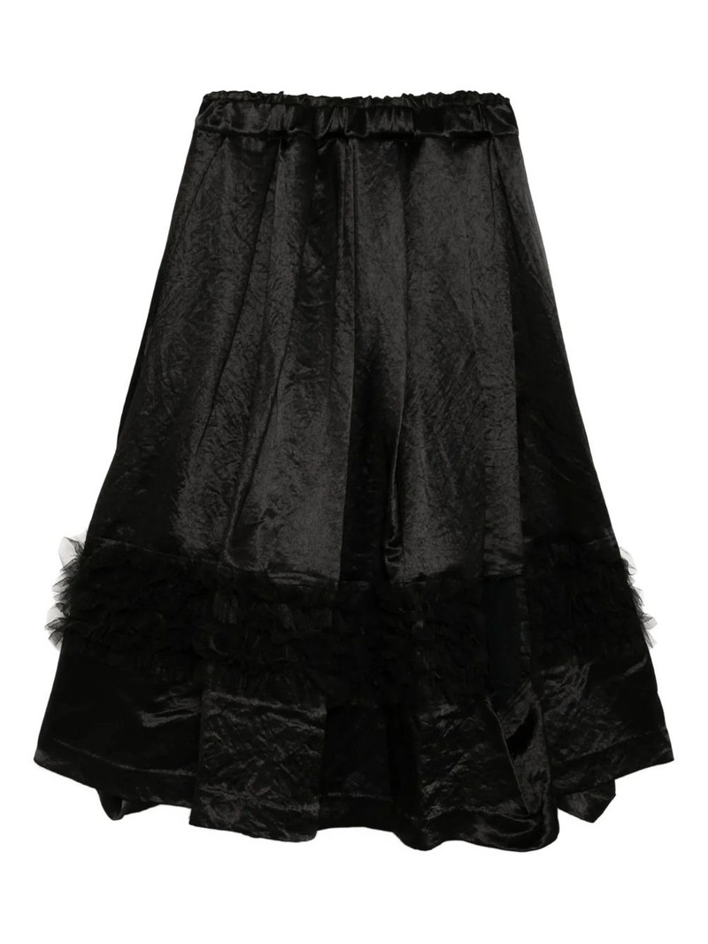 ruffled satin skirt 1