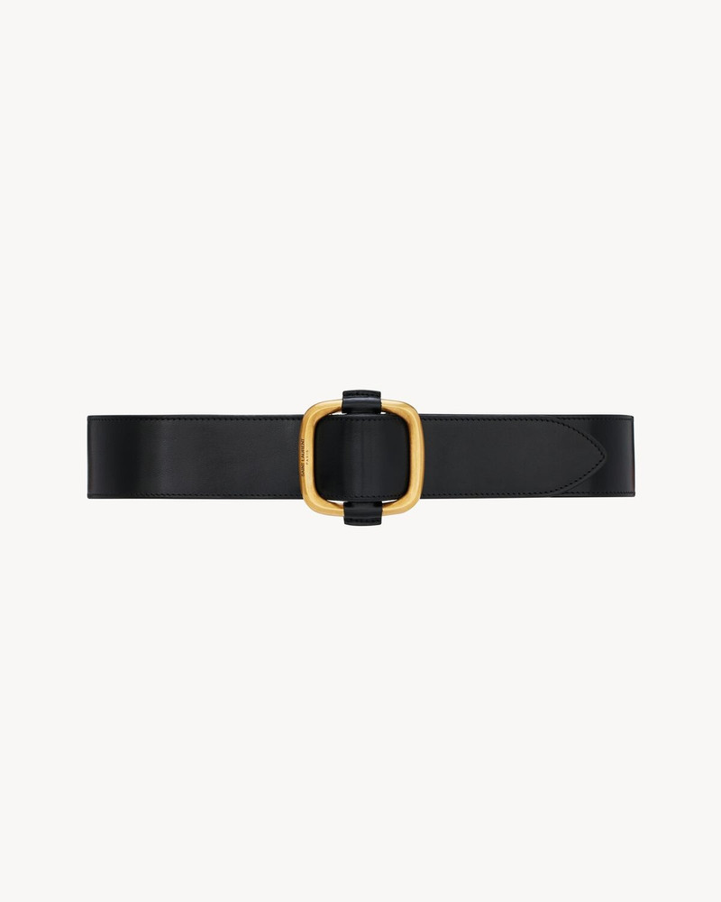 OVAL WIDE BELT IN LEATHER - 1
