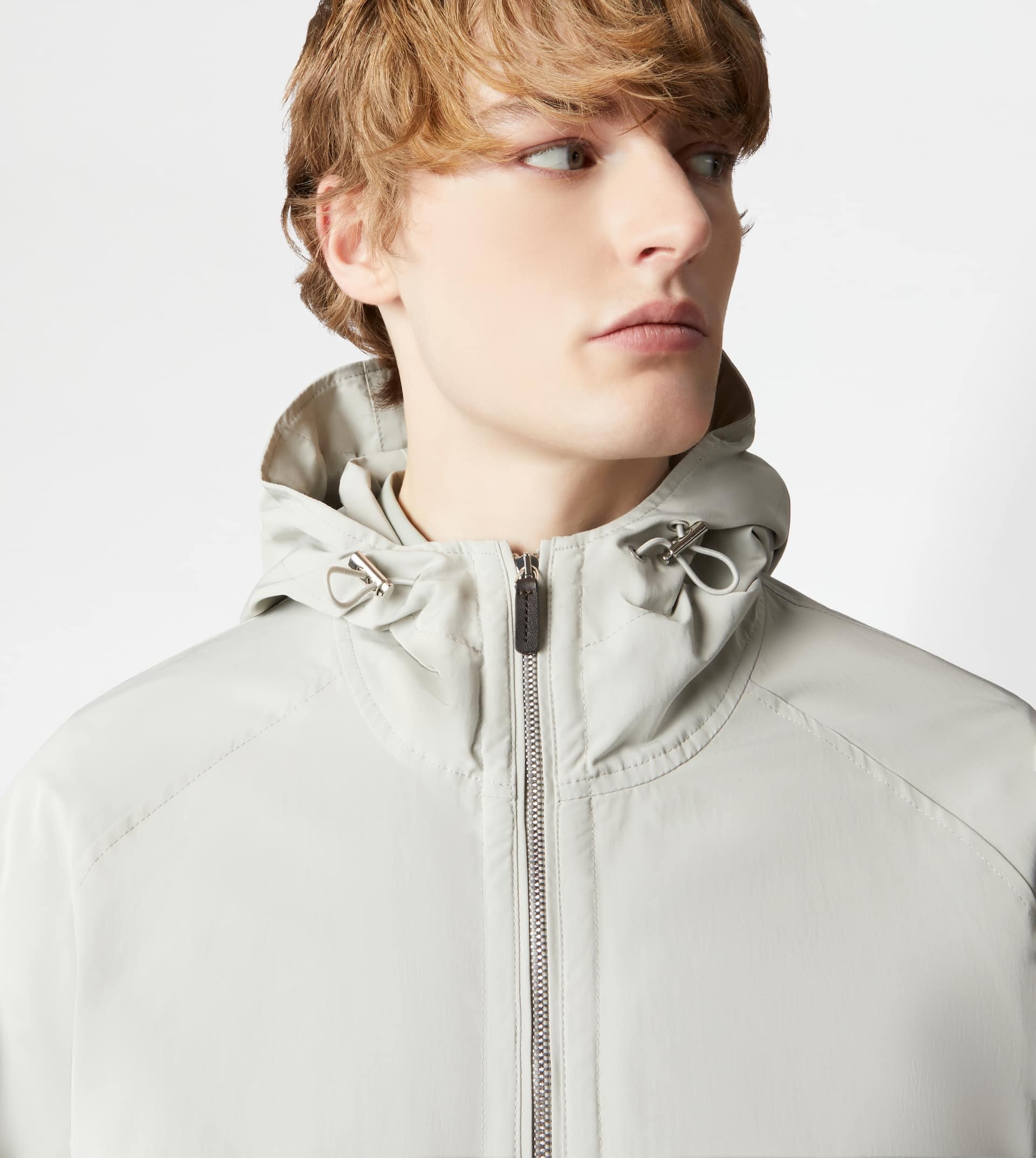 HOODED BLOUSON - GREY - 5
