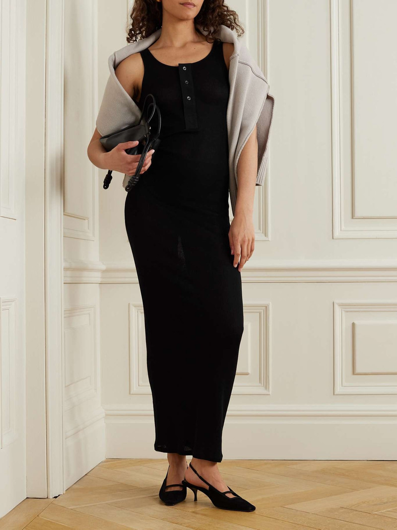 AMI Paris Ribbed cotton-jersey maxi dress outlook