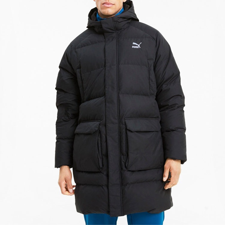 PUMA Classics Long Down Jacket 'Black' 599309-01 - 3