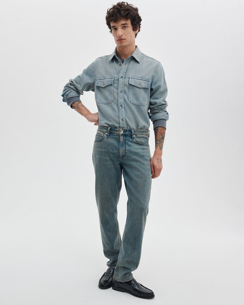 rag & bone Infuse Denim CPO Overshirt Ultra Featherweight in Infuse Saltaire outlook