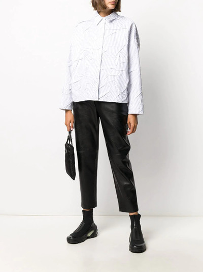 MM6 Maison Margiela reconstructed pinstripe shirt outlook