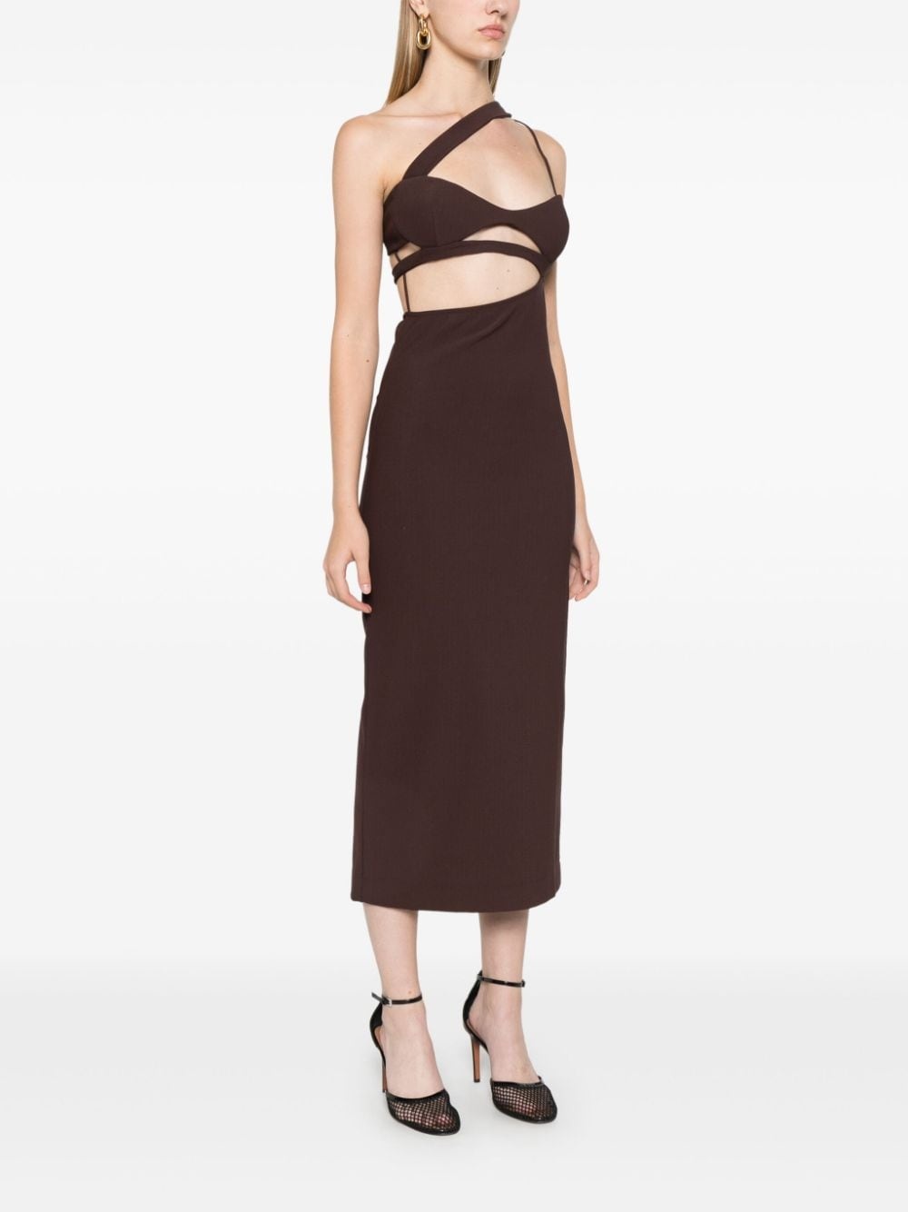 asymmetric midi dress - 3