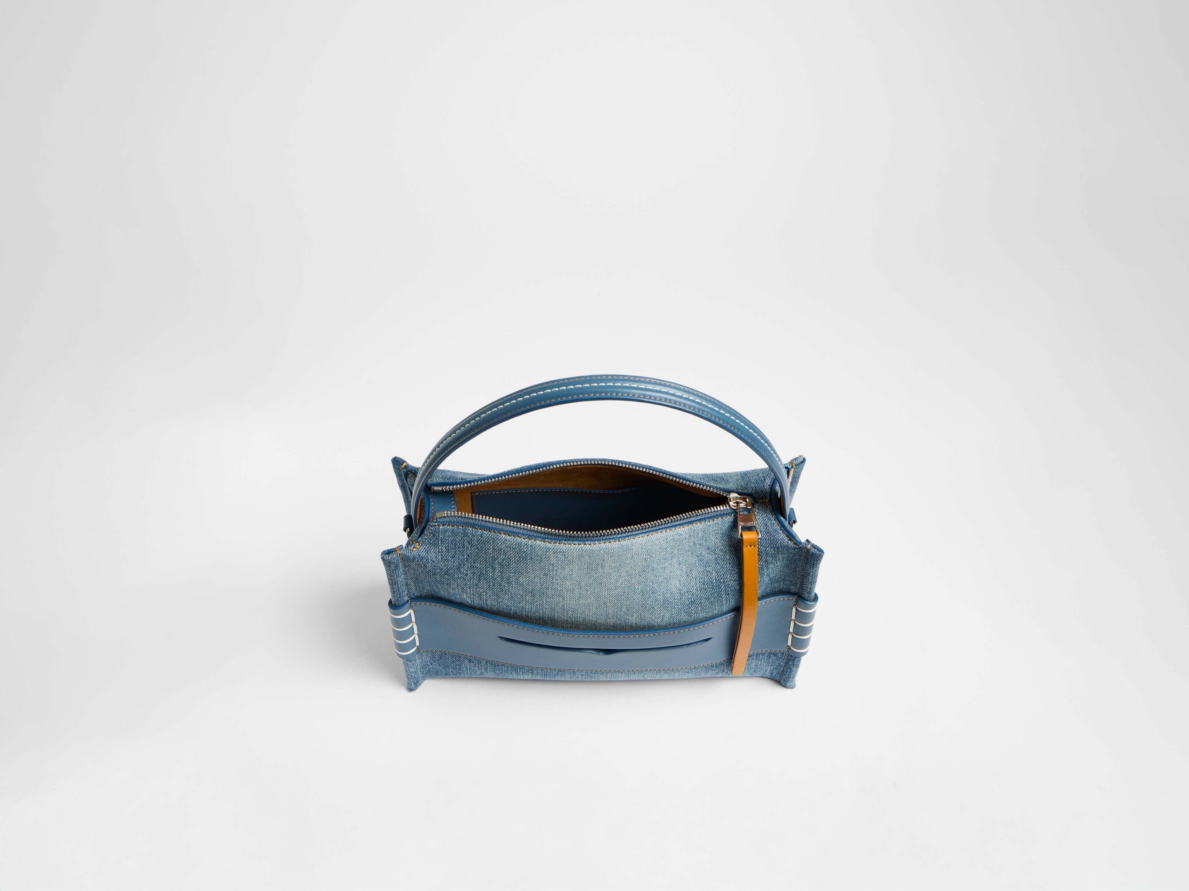 LOAFER BAG IN MID-BLUE DENIM - 7