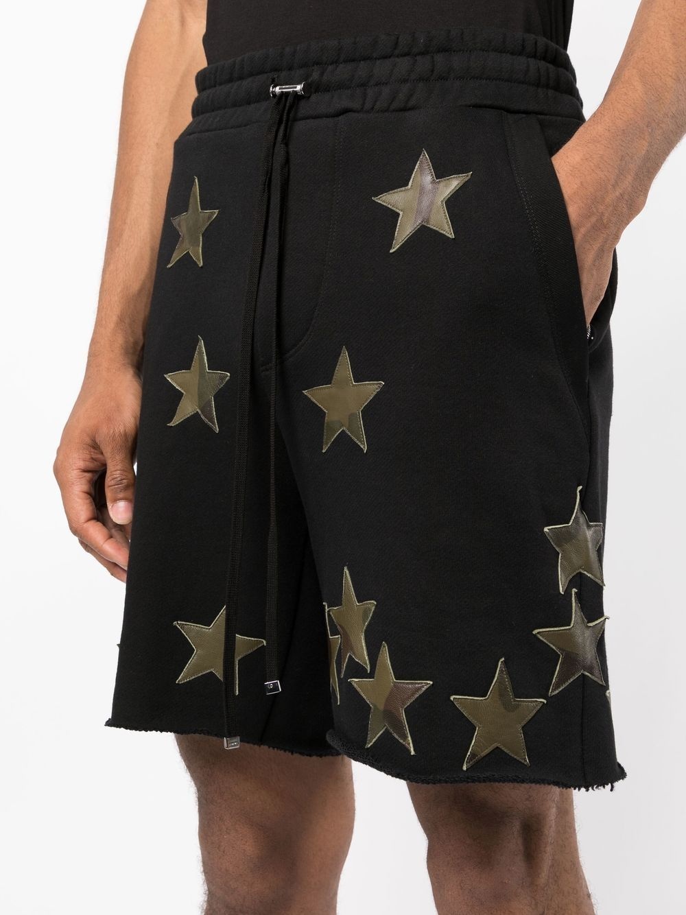 star-patch drawstring shorts - 5