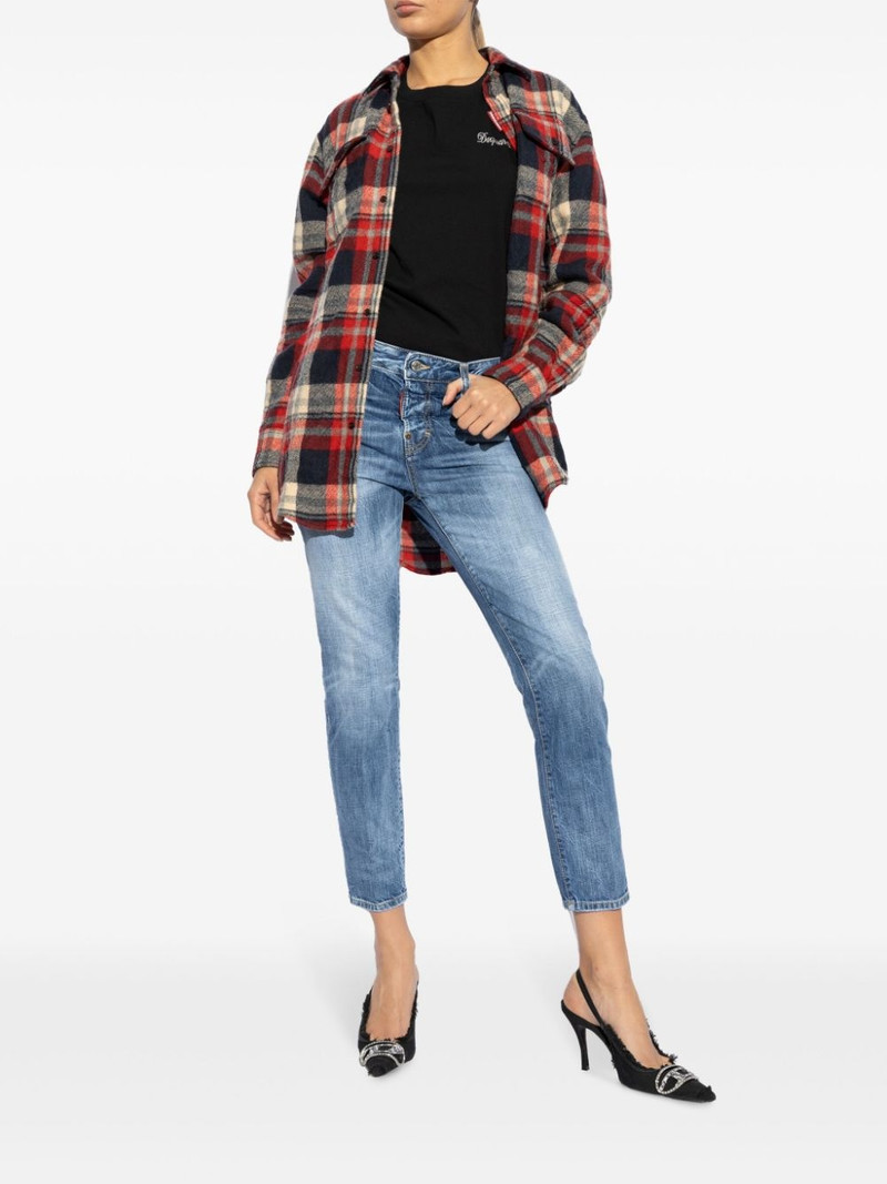 DSQUARED2 logo-patch cotton jeans outlook