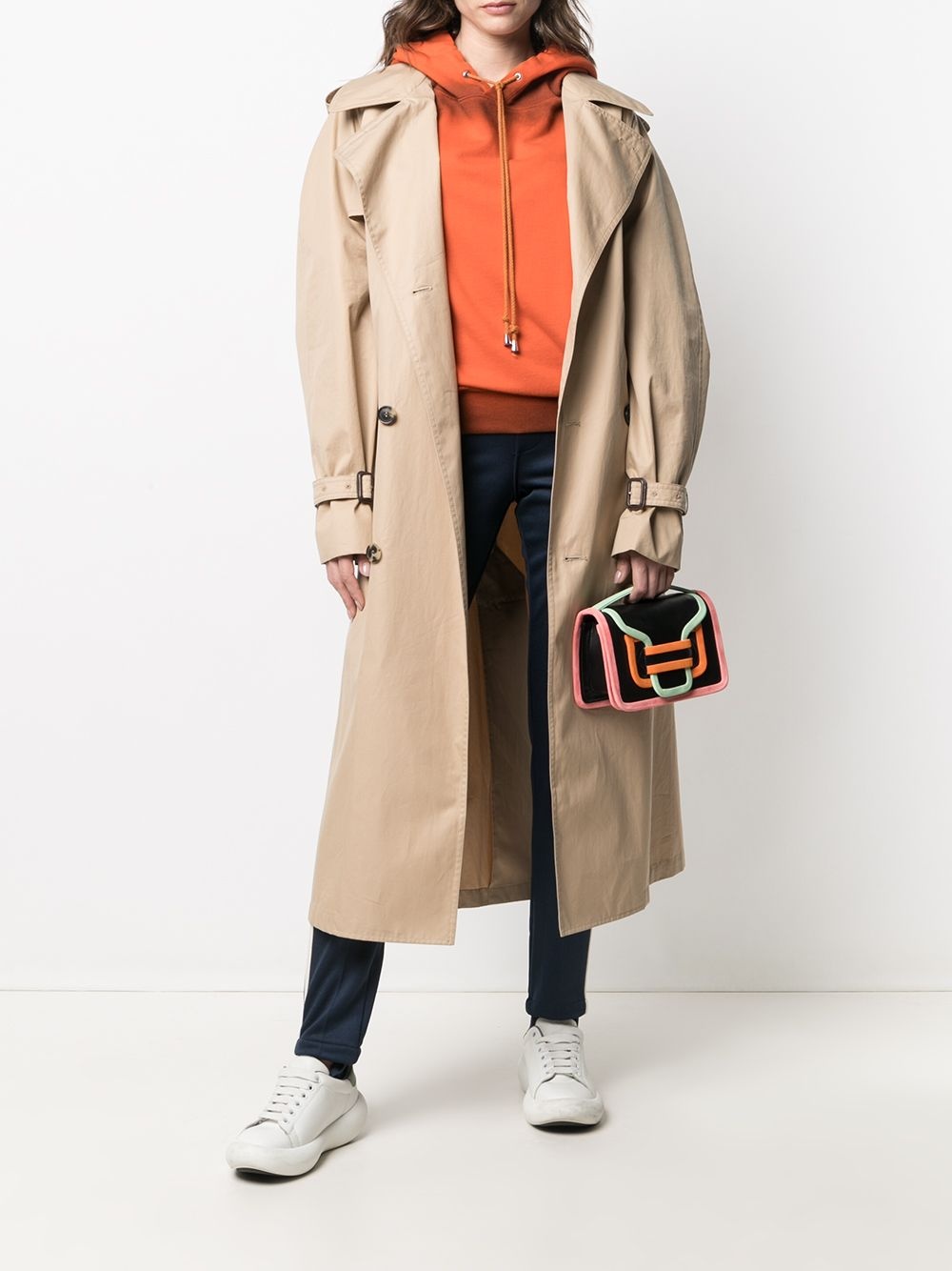 Alpha contrast-trim crossbody bag - 2