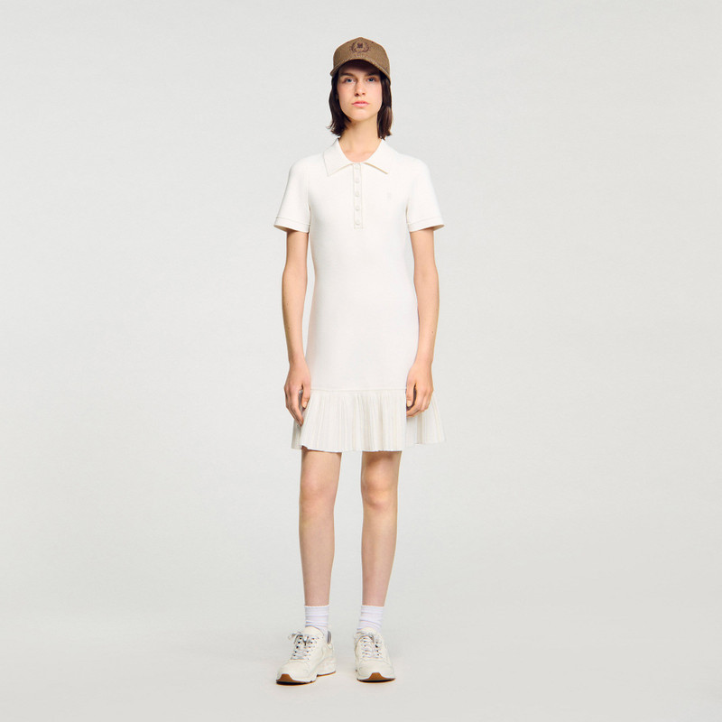 Sandro MINI KNIT DRESS WITH POLO NECK outlook