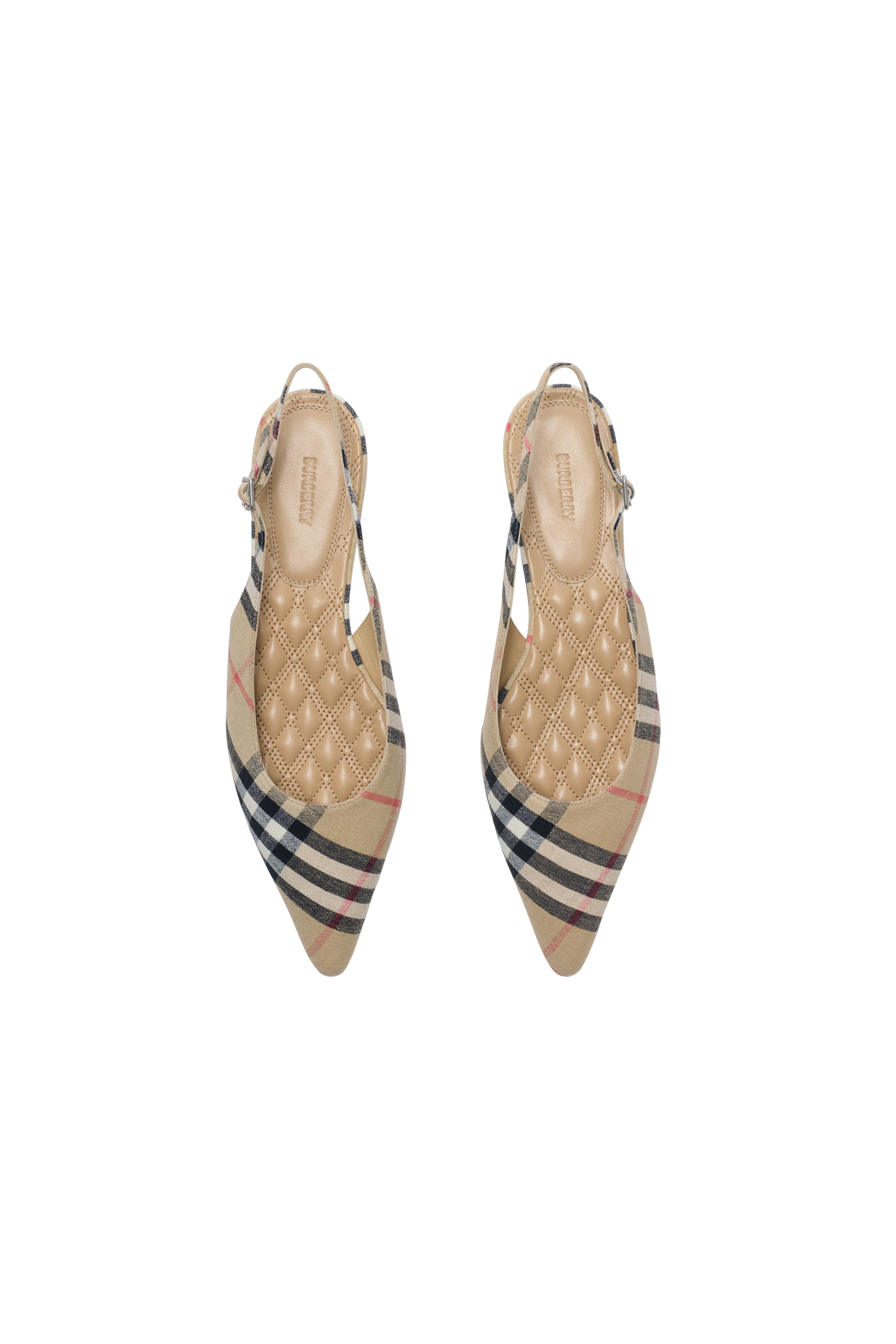 burberry Check Dame Slingback Ballerinas in Sand at Nordstrom - 5