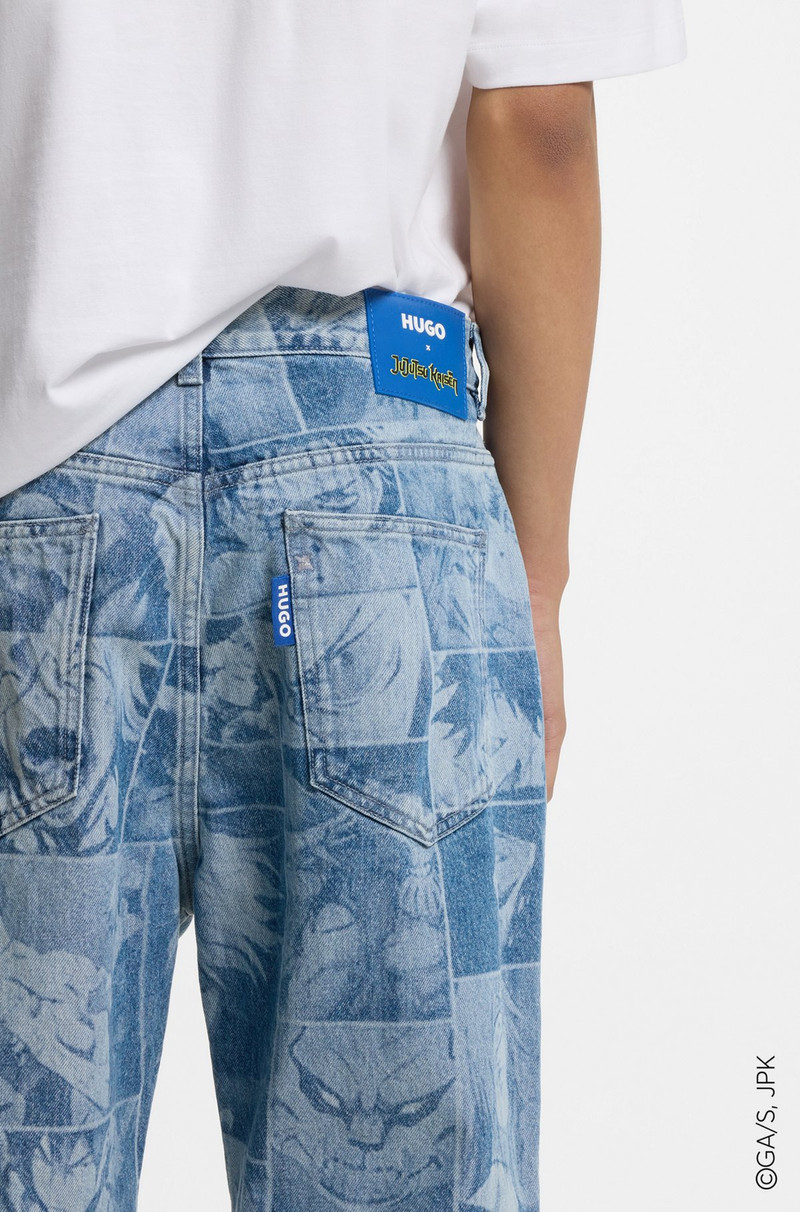HUGO X JUJUTSU KAISEN BAGGY-FIT JEANS WITH CHARACTER PRINT 5