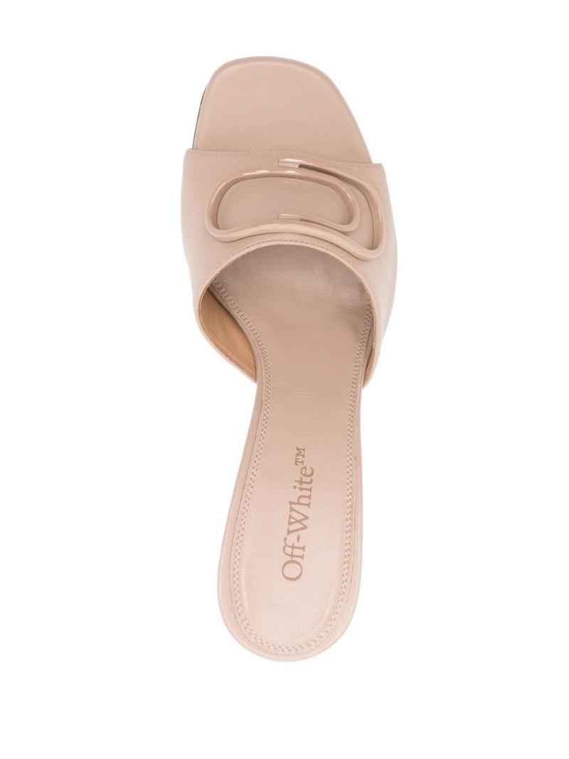 Pop Paperclip 100m leather mules 4