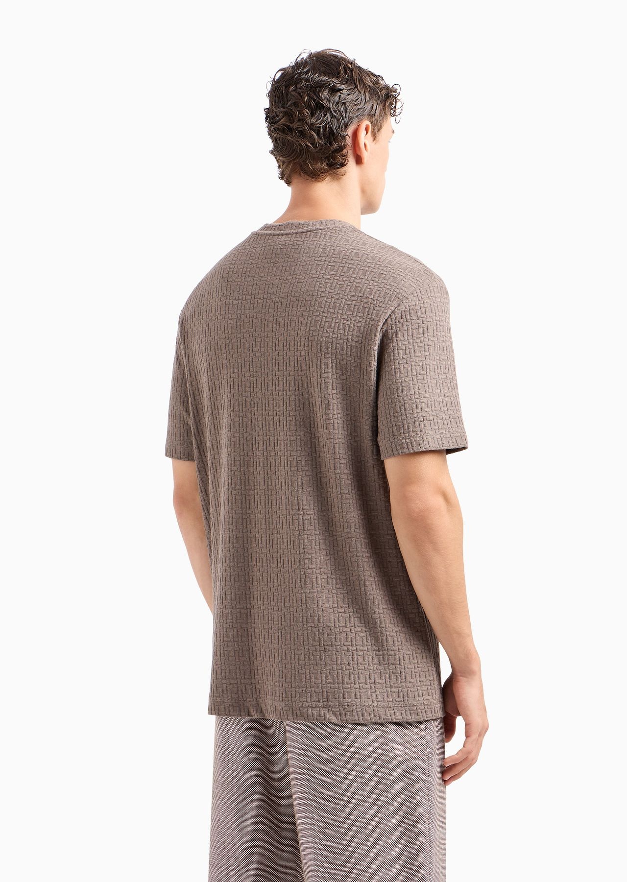 Viscose and cashmere jacquard jersey crew-neck T-shirt - 3