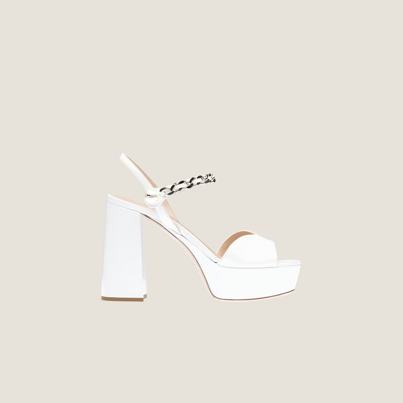 Patent leather platform sandals - 1