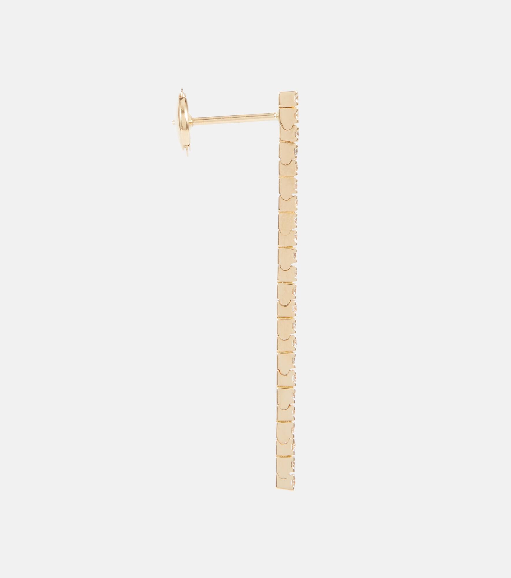 River 18kt gold earrings with diamonds - 4