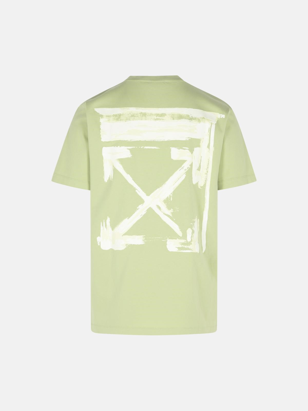 'INK ARROW' GREEN COTTON T-SHIRT - 3