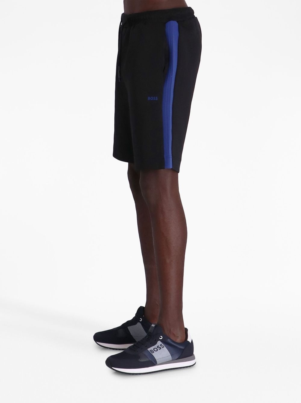 logo-embroidered tape-detailing shorts - 3
