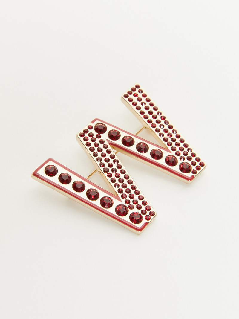 WEEKEND Max Mara CARELLA Metal brooch with rhinestones outlook