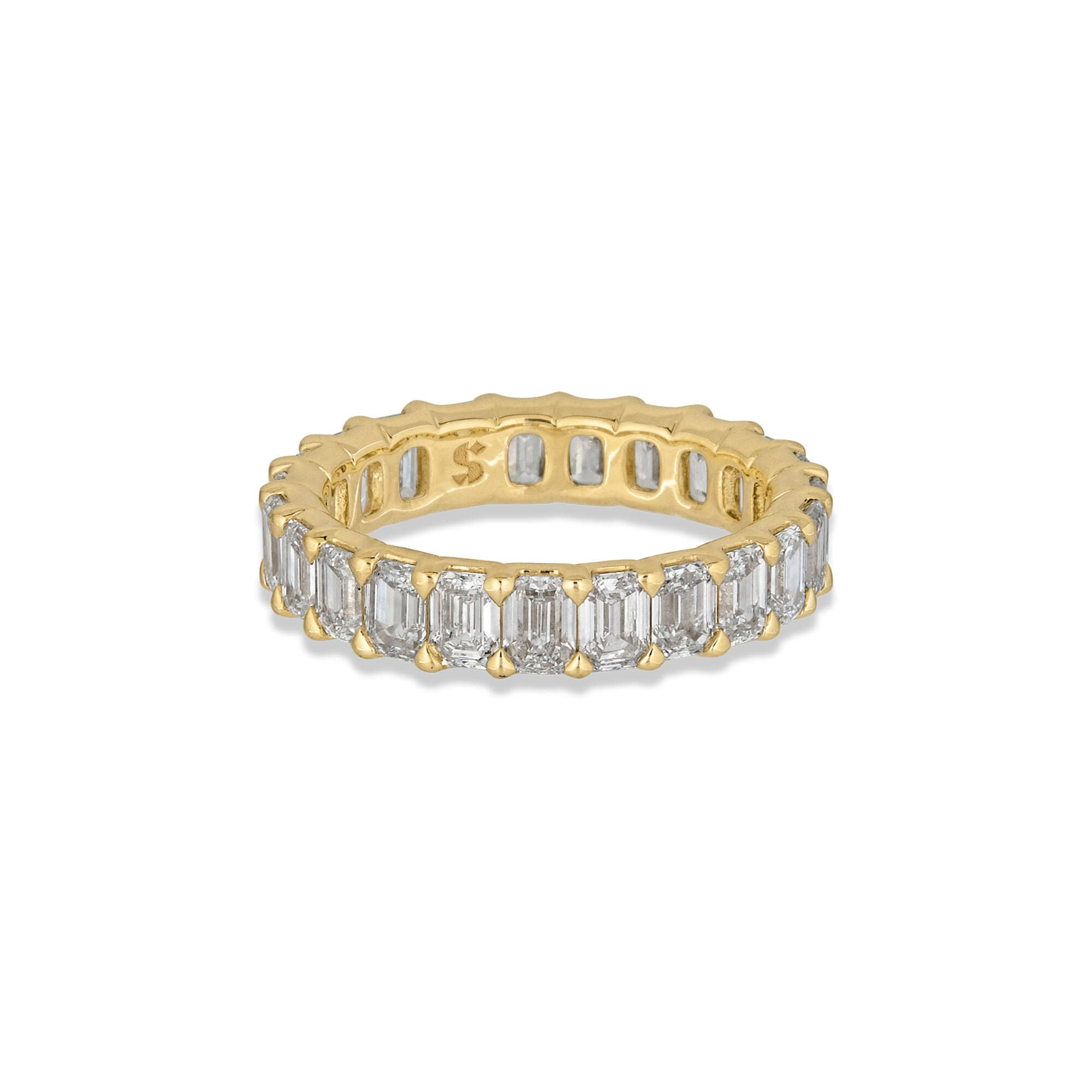 LAB-Created Emerald Cut Eternity Band - 3