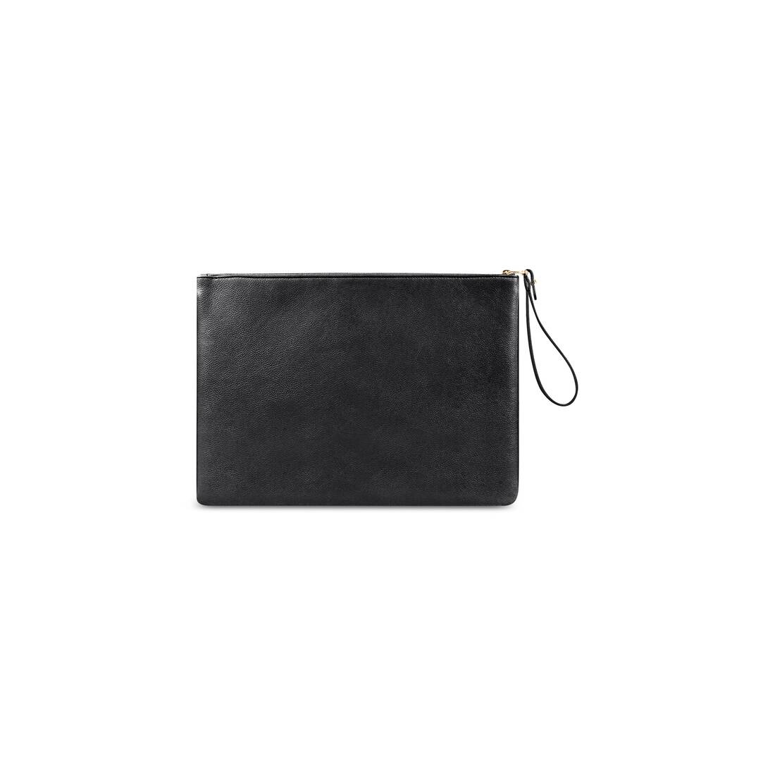 Women's Cash Pouch Whith Handle in Black/white - 2