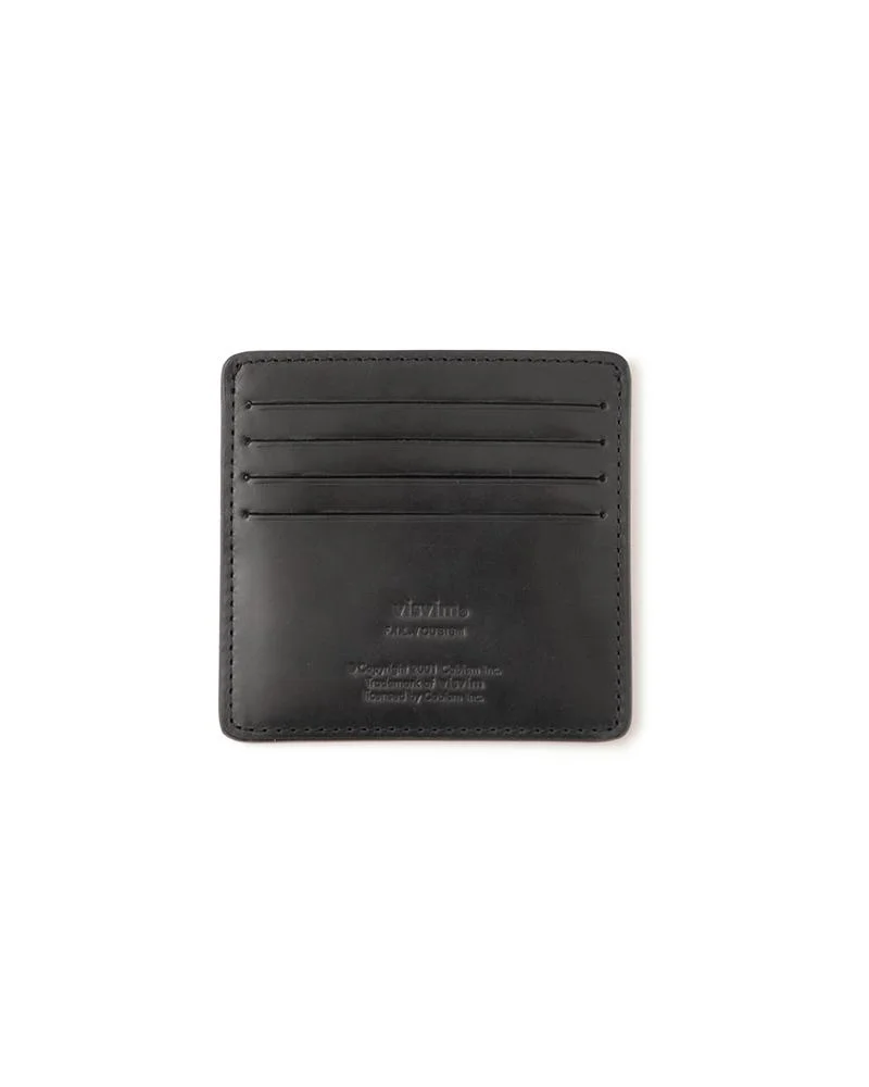 LEATHER CARD CASE (CORDOVAN) BLACK - 1