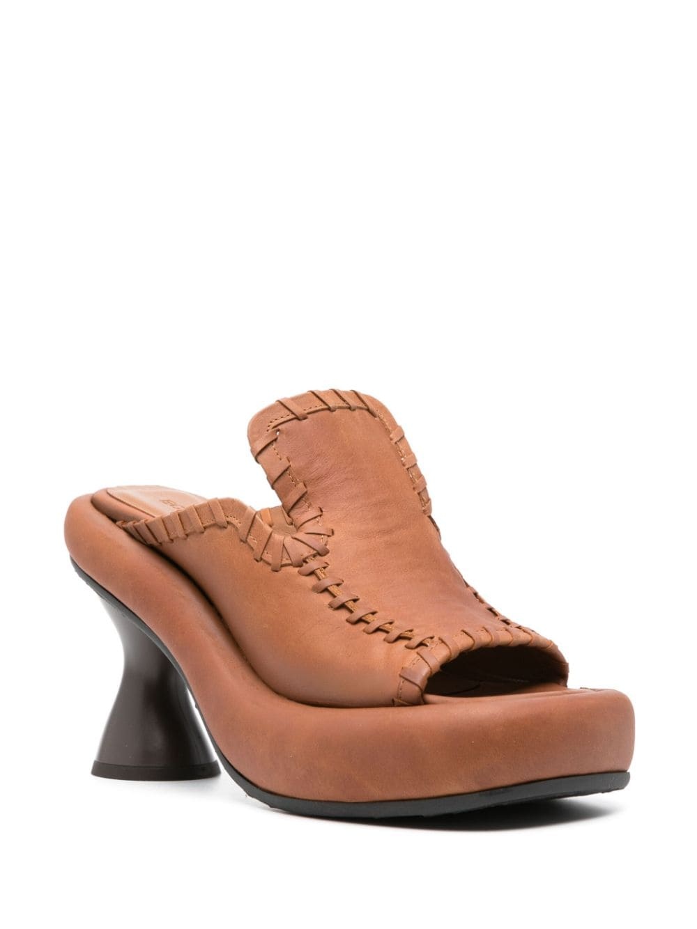 Court 105mm square-toe mules - 2