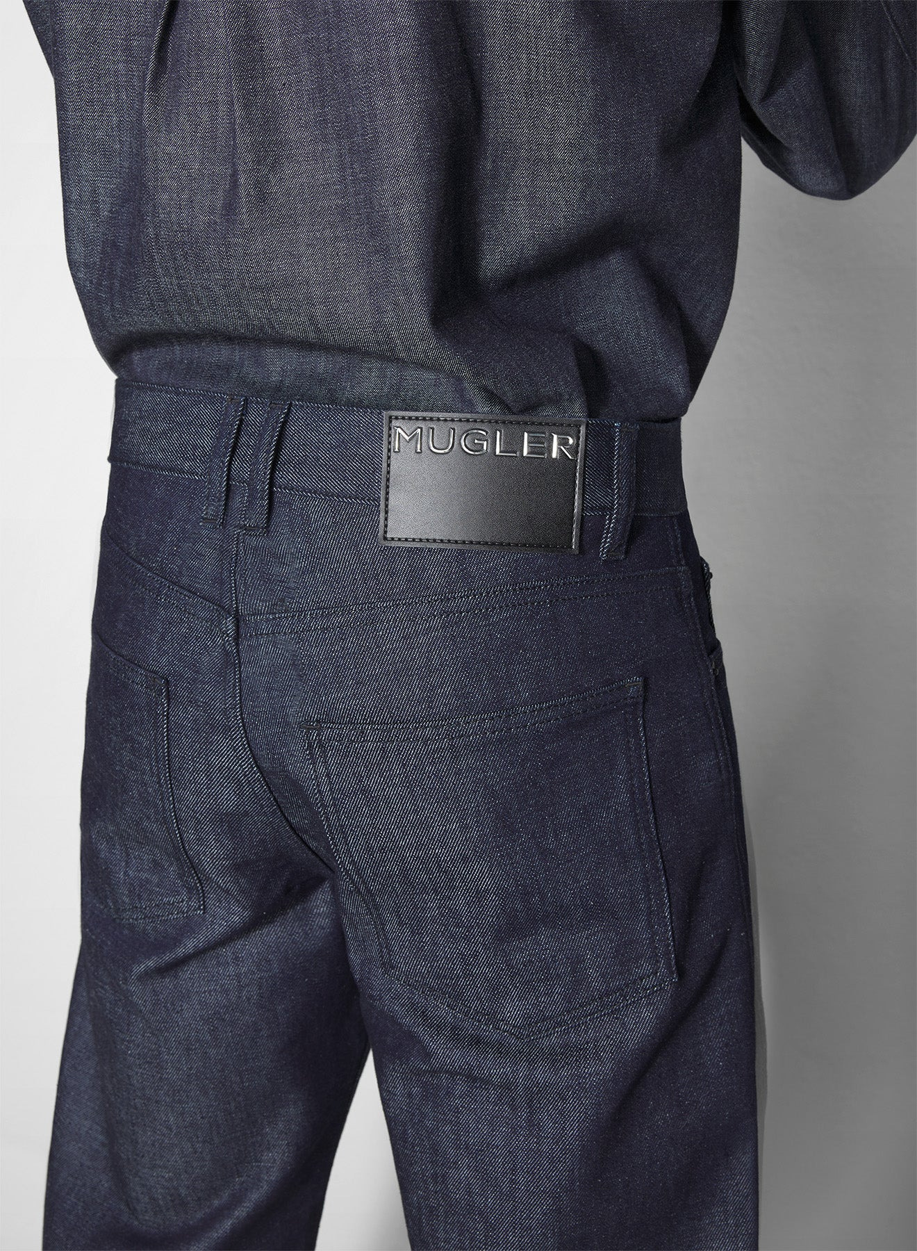 straight raw denim jeans - 4