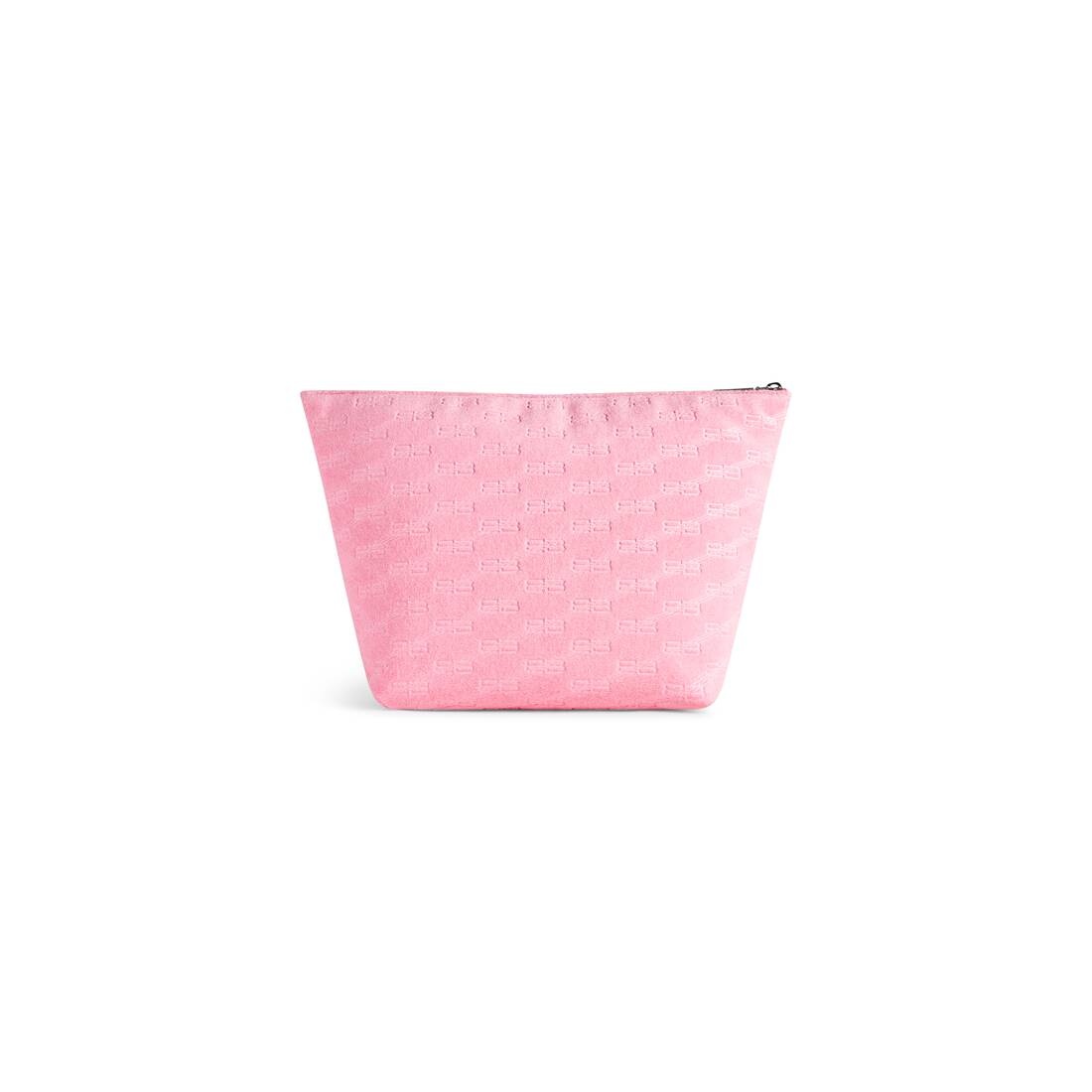 Women's Jumbo Medium Pouch Bb Monogram Sponge Fabric in Pink - 4
