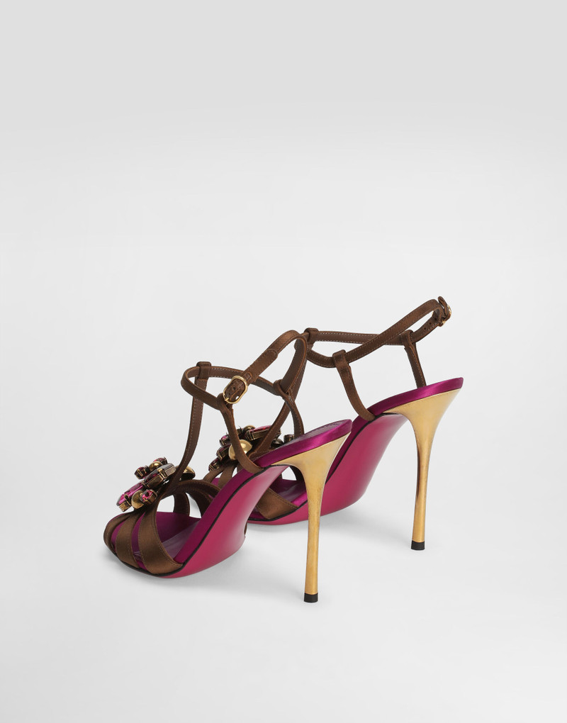 Dolce & Gabbana Keira 2.0 satin sandals with embellishments outlook