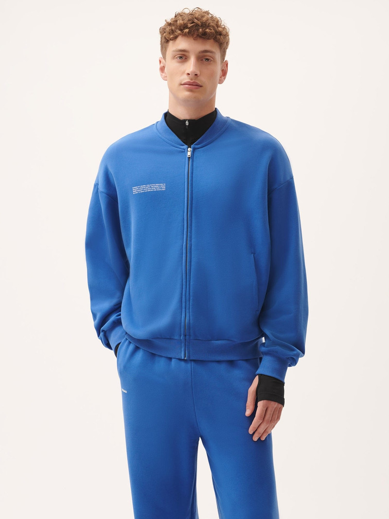 PANGAIA Mens 365 Midweight Bomber Jacket - Gaia Blue outlook